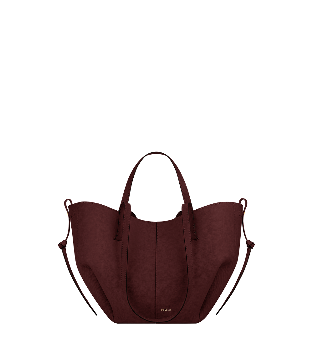 Polène | Bolso - Cyme Mini - Cereza Negra Piel Granulada – Polène ES