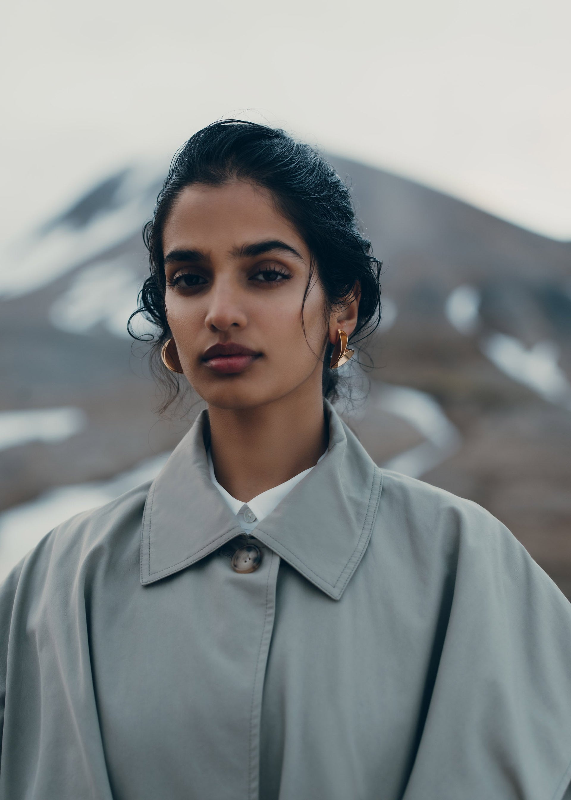 Pendientes Éole​ - chapada en oro de 24 quilates​