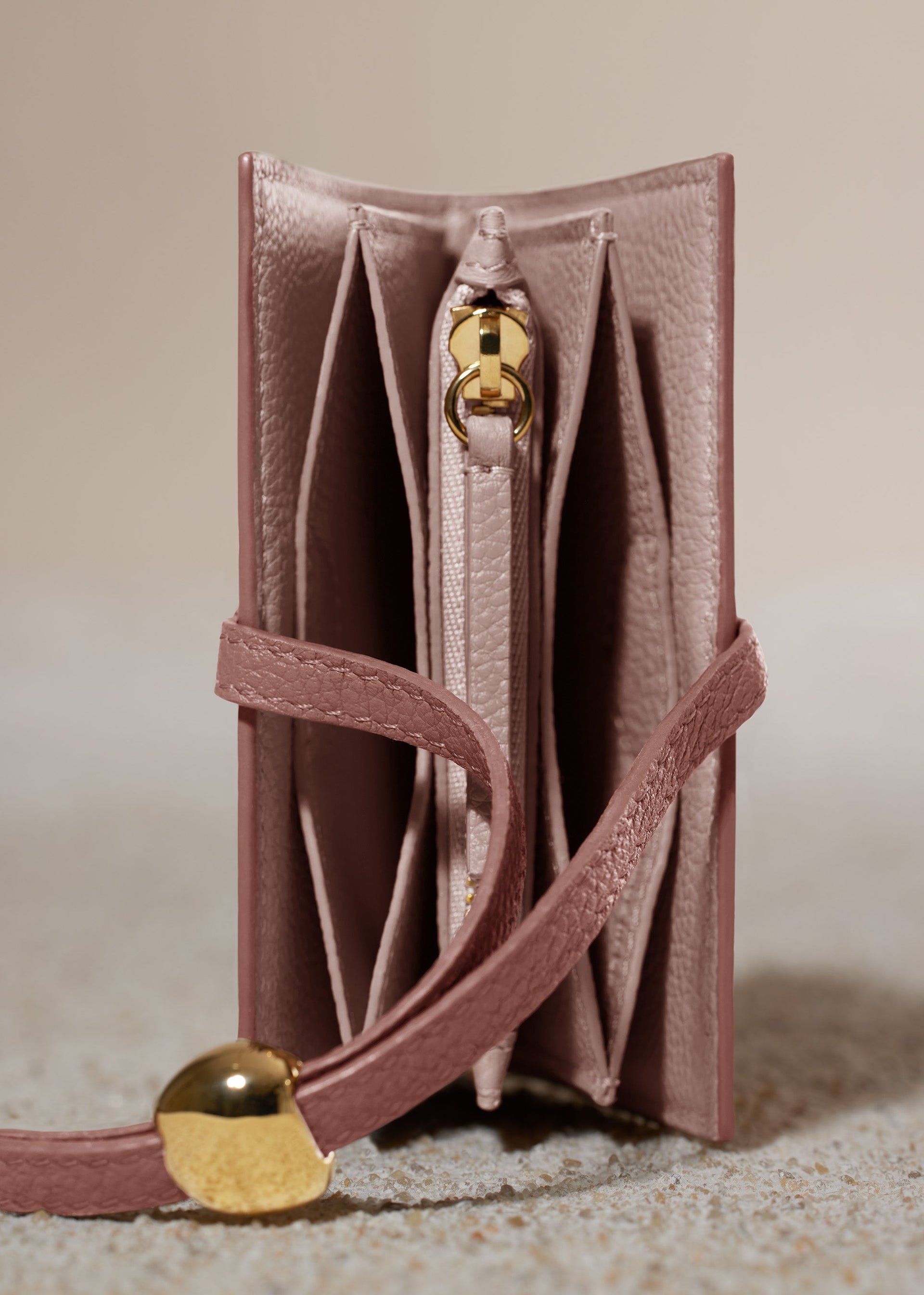 Tarjetero Kayé - Dúo Blush Grano