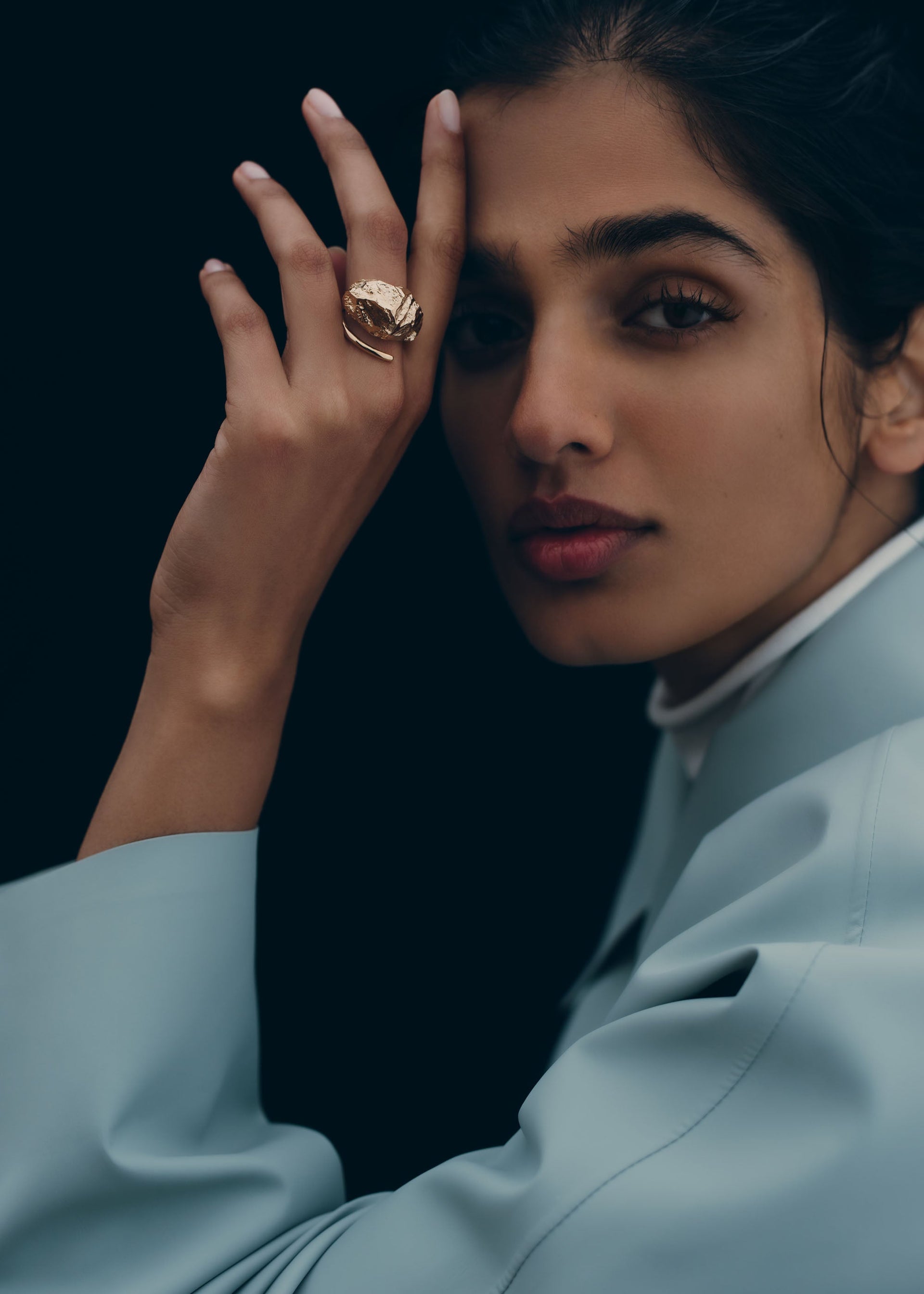 Anillo Eroz - chapada en oro de 24 quilates​