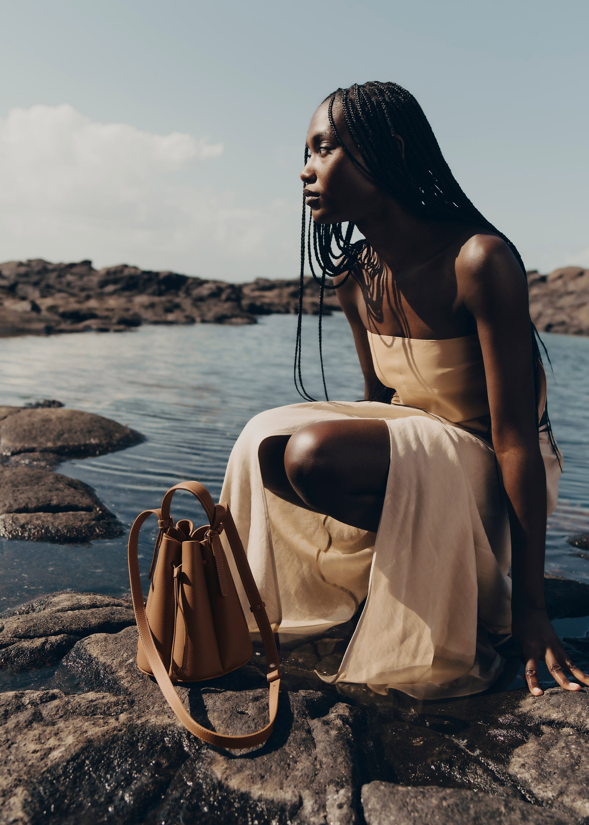 NUMÉRO HUIT MINI Polène | Bolso - Numéro Huit Mini - Camel Piel Granulada – Polène ES