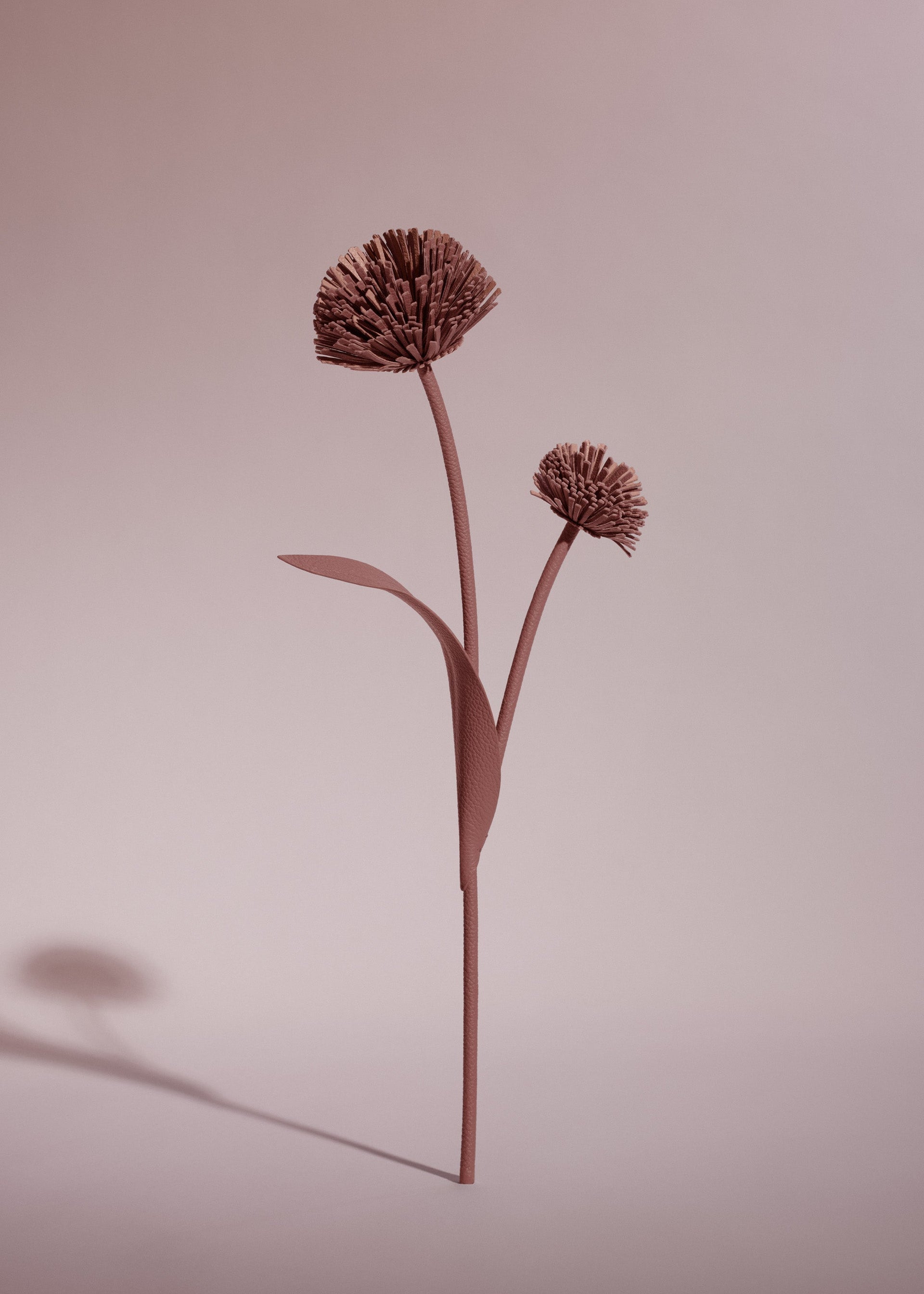 Flor Tul - Duo Rosa Palo Piel Granulada