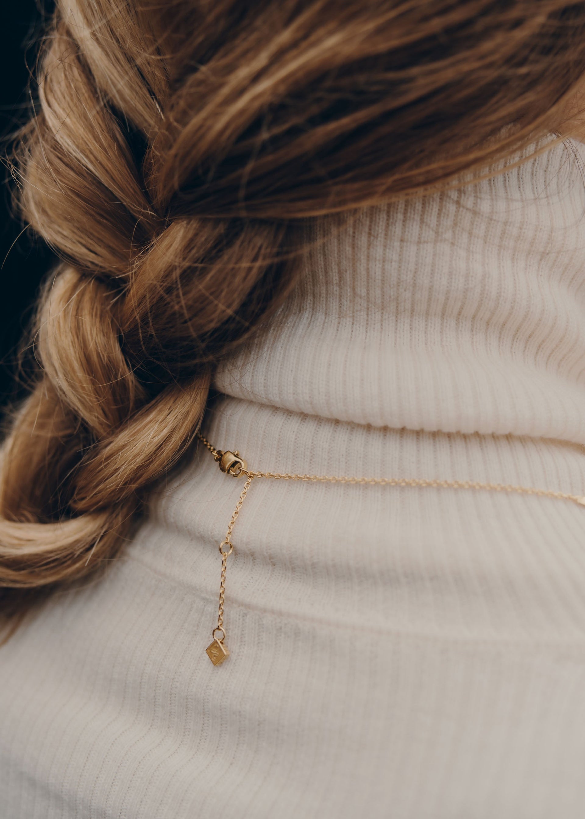 Cadena doble Eroz - chapada en oro de 24 quilates​