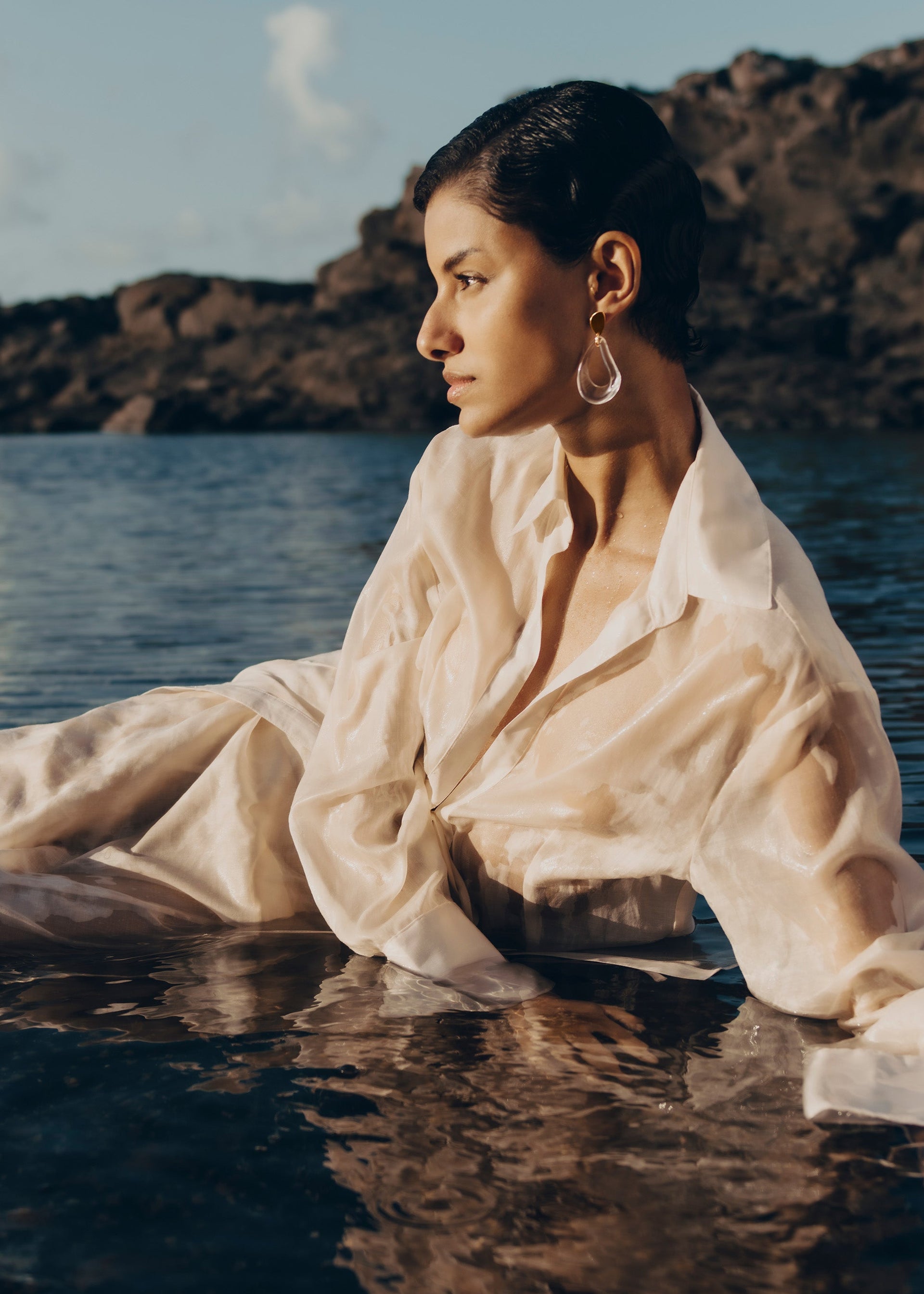 Pendientes largos Naé - Vidrio