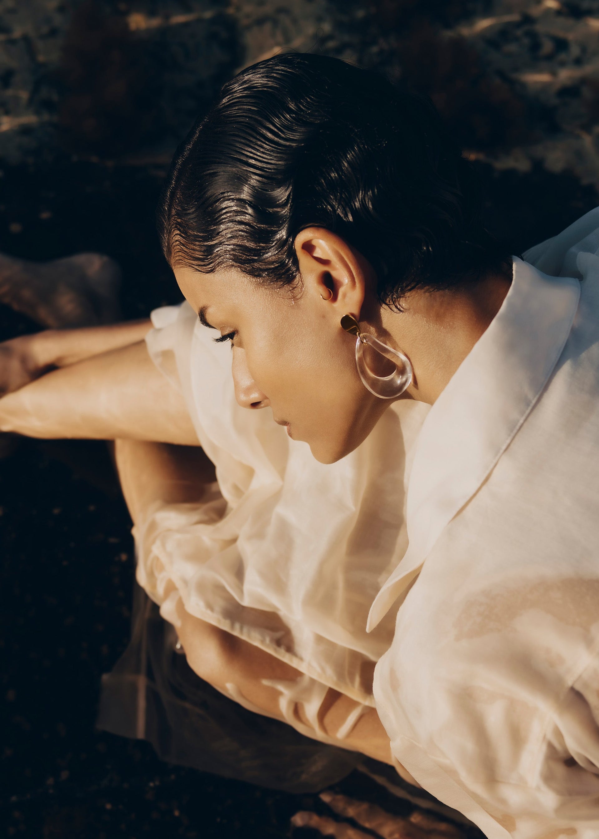 Pendientes largos Naé - Vidrio