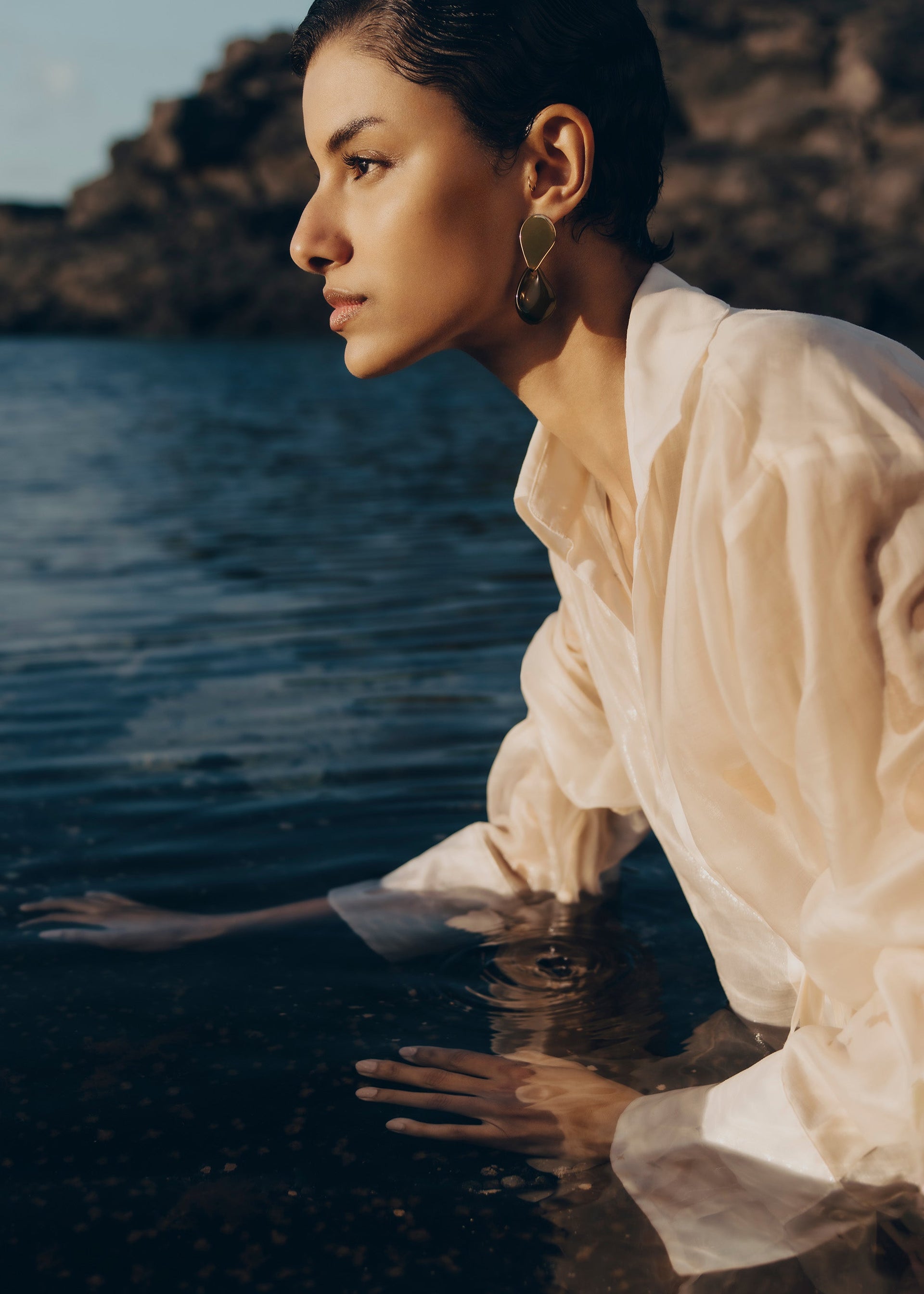 Pendientes Naé - Vidrio Ahumado