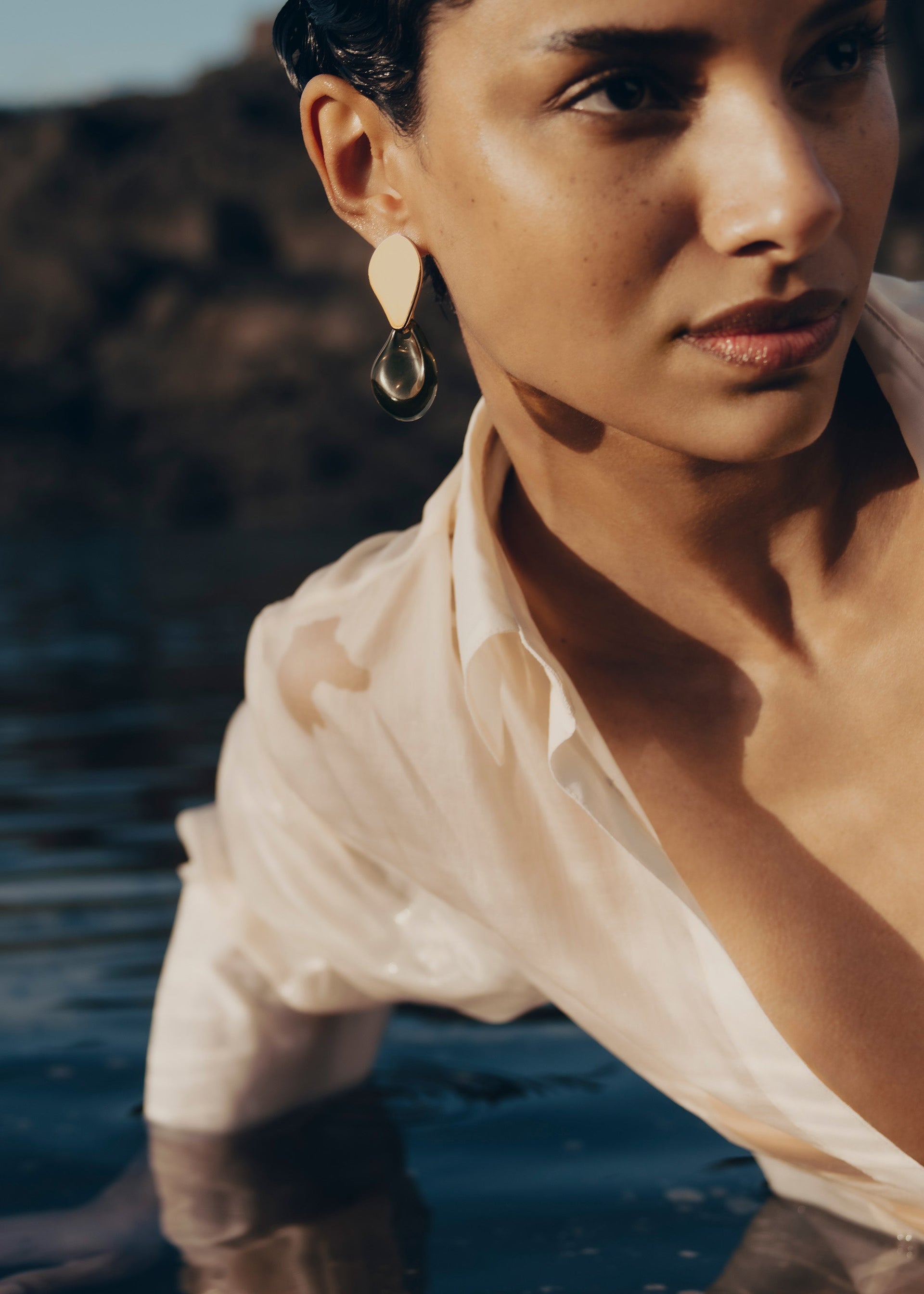 Pendientes Naé - Vidrio Ahumado