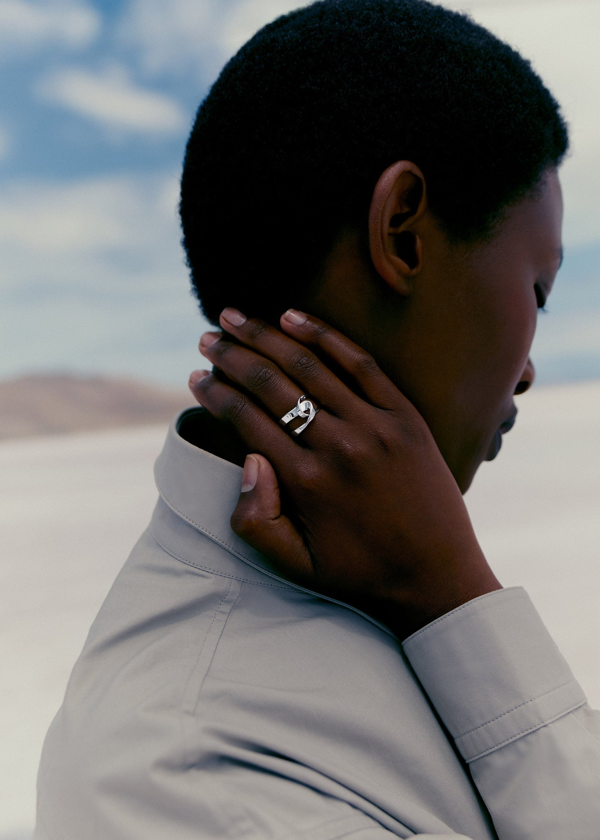 Anillo Éole​ - Latón Chapado en Plata Rodiada