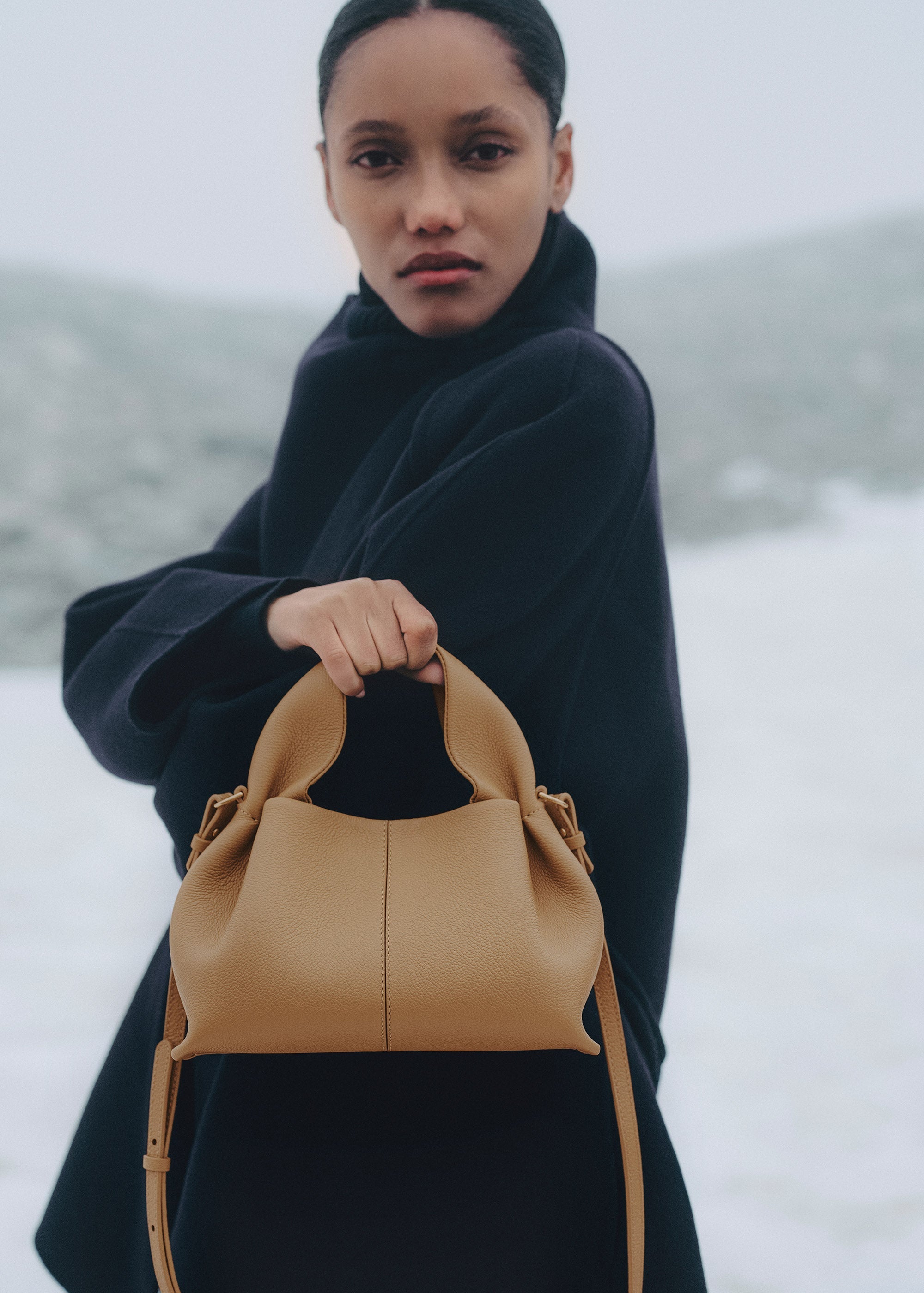 Polène | Bag - Numéro Neuf Mini - Textured Ocher – Polène ES