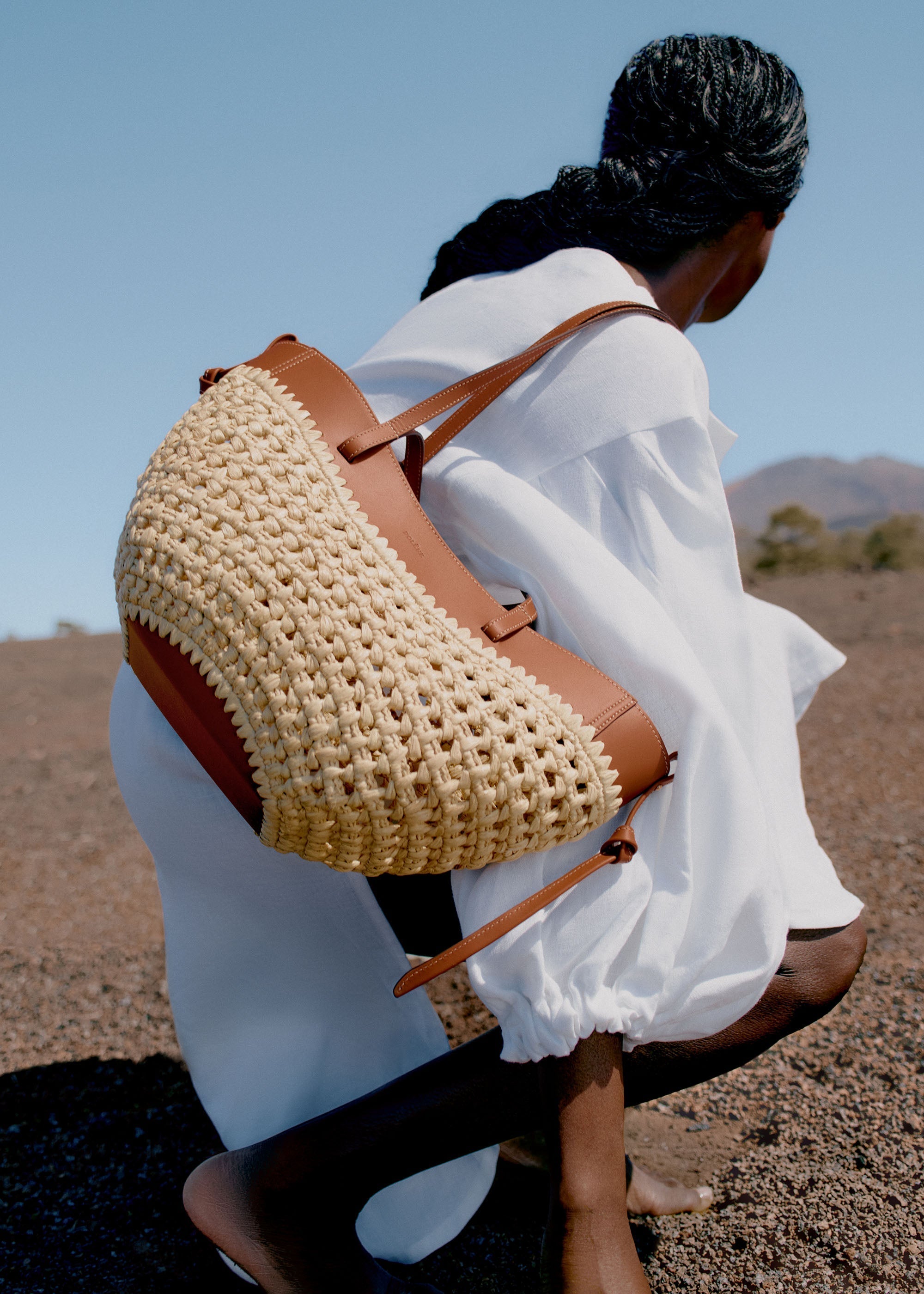 Polène | Bolso - Cyme Mini - Rafia – Polène ES