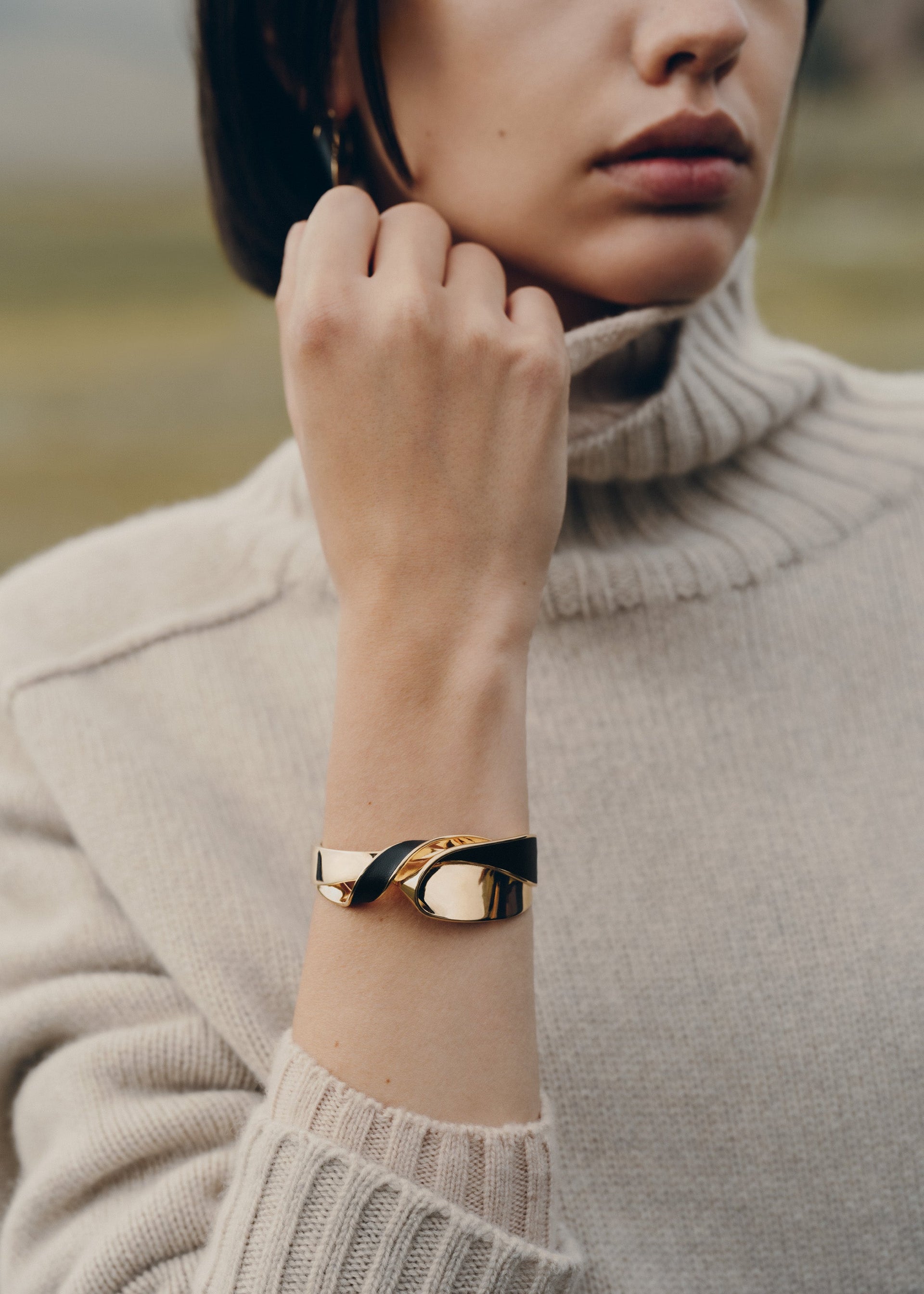 Brazalete Éole - Cuero Negro