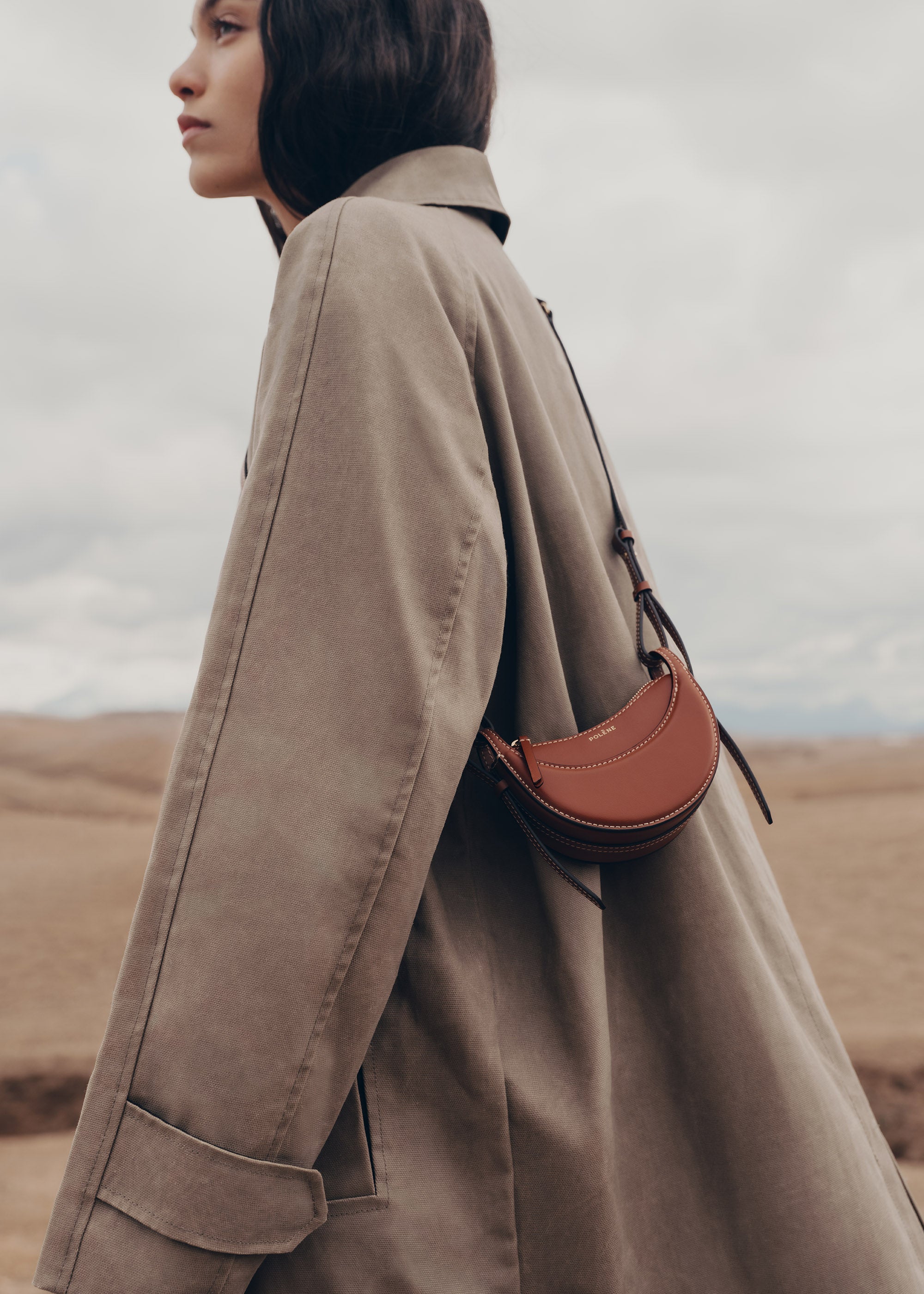 Polène | Bag - Numéro Dix Micro - Smooth Cognac – Polène ES