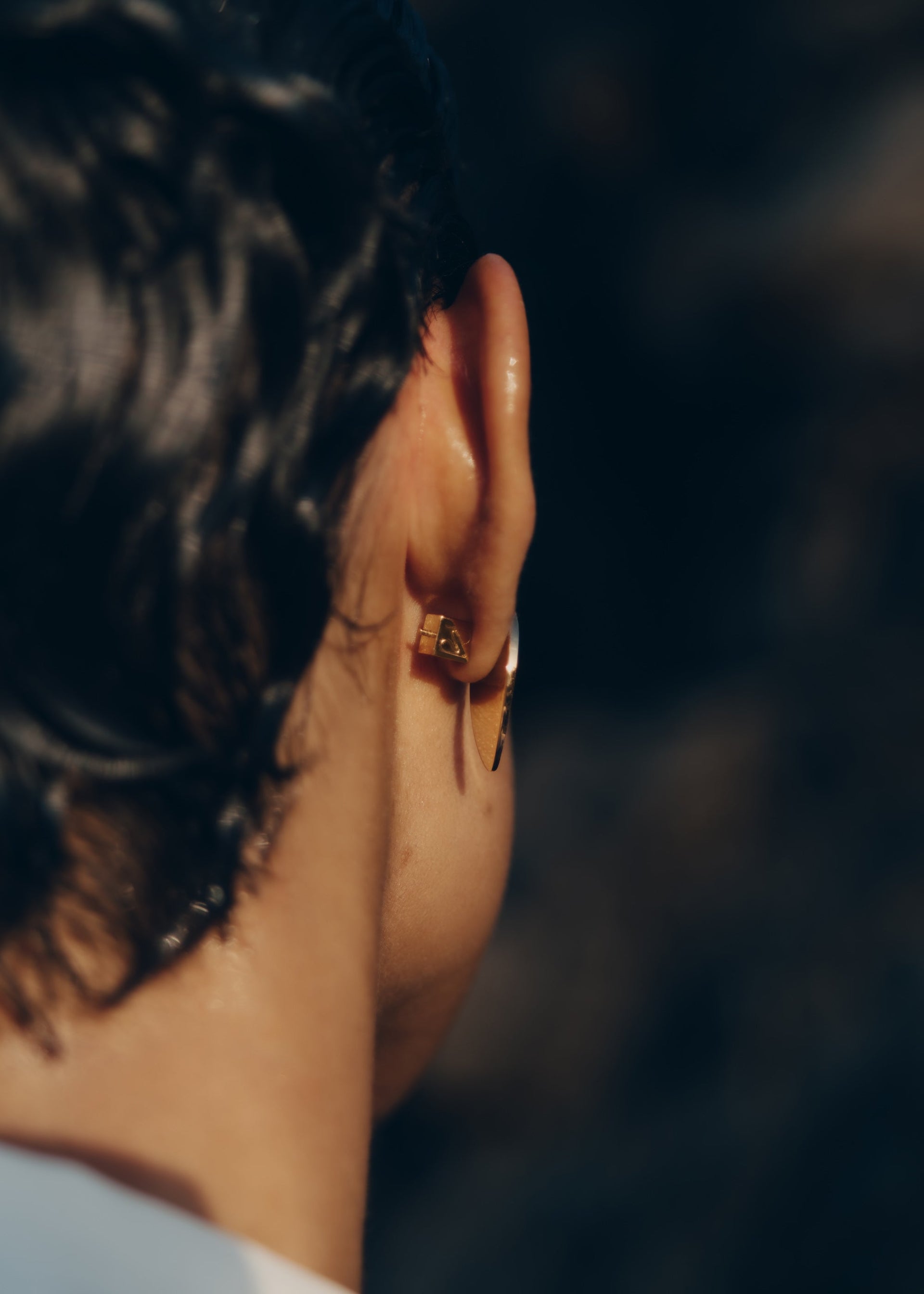 Pendientes de botón Naé - Vidrio Ahumado