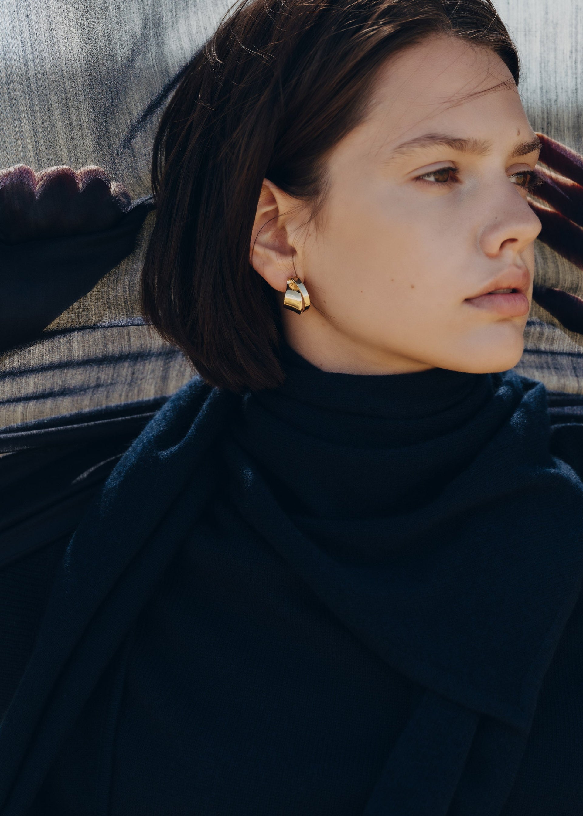 Pendientes en espiral Éole - chapada en oro de 24 quilates​