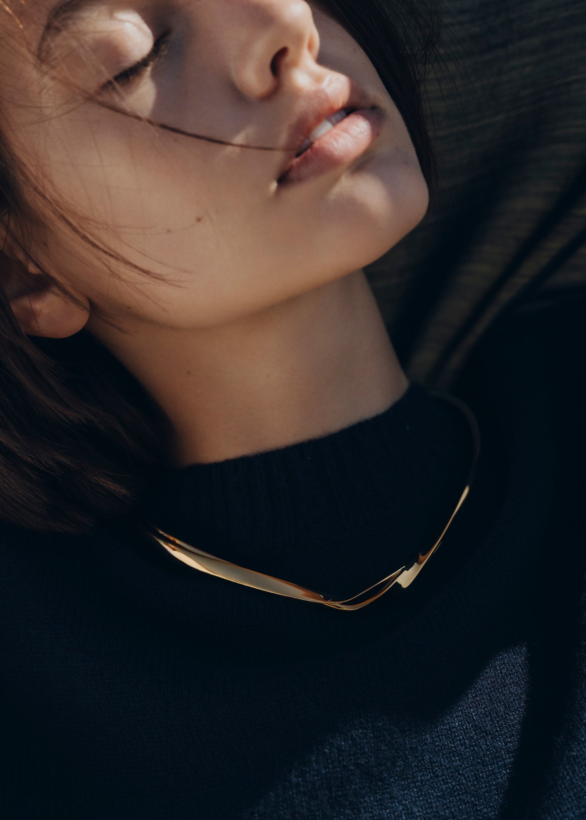Collar Éole​ - chapada en oro de 24 quilates​