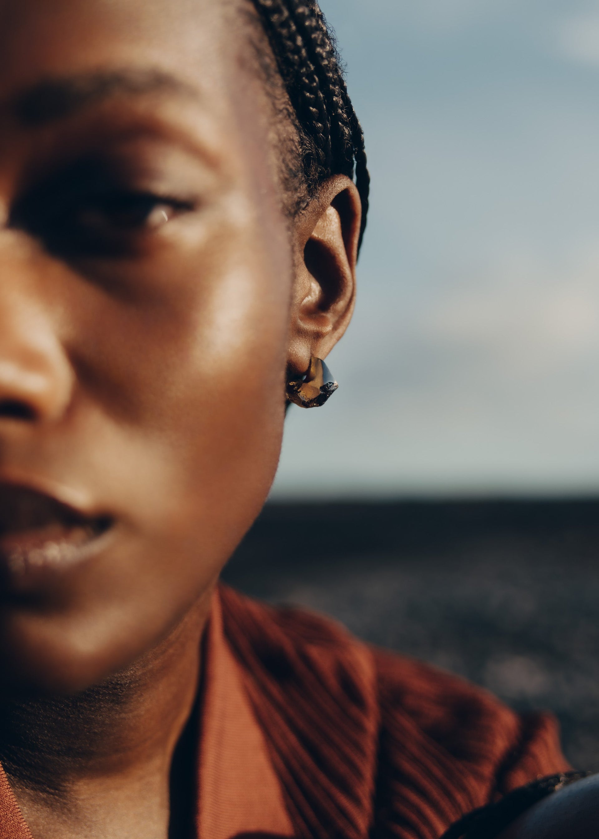 Pendientes Eroz​ - Dúo en paladio y oro de 24 quilates​