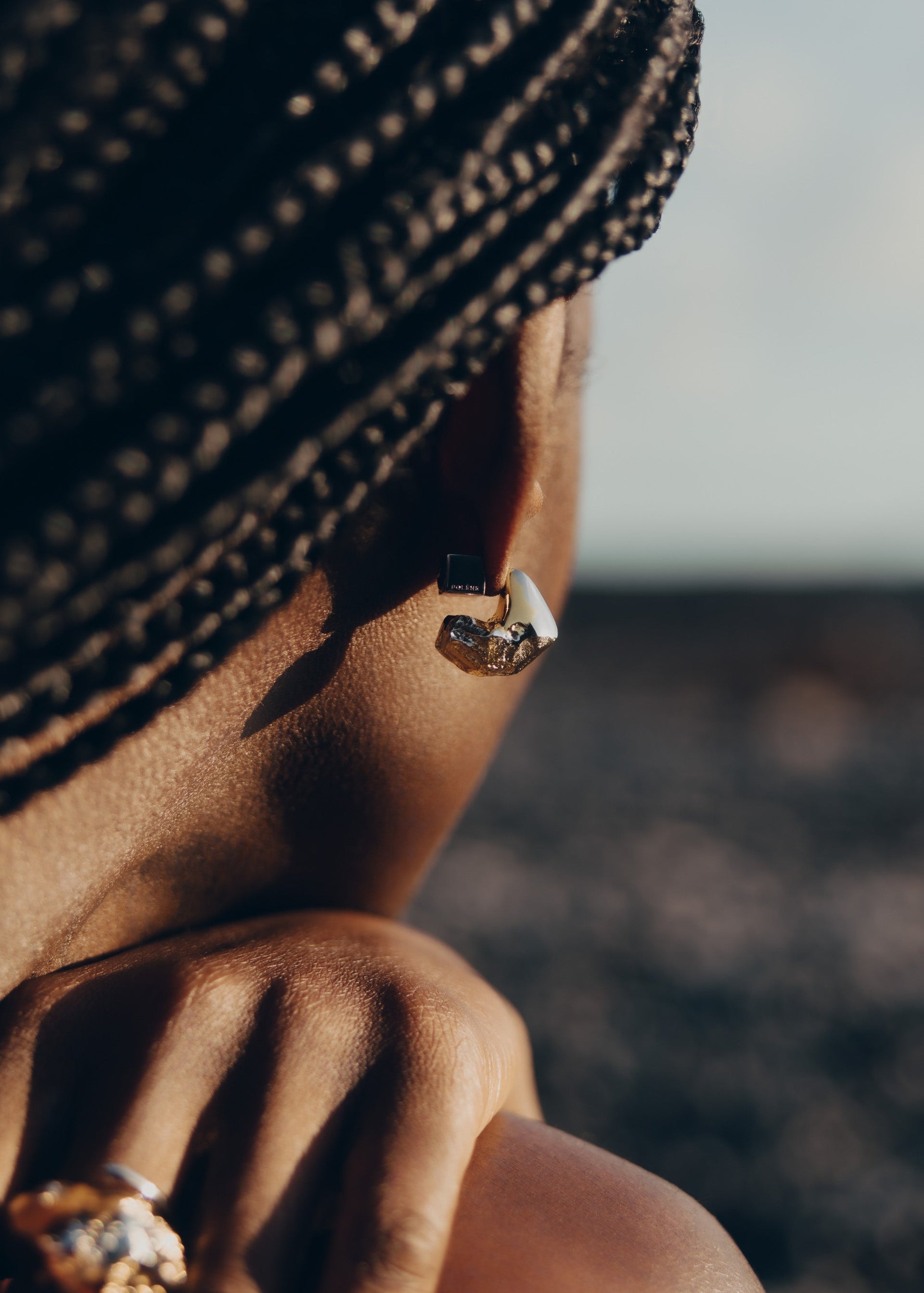 Pendientes Eroz​ - Dúo en paladio y oro de 24 quilates​