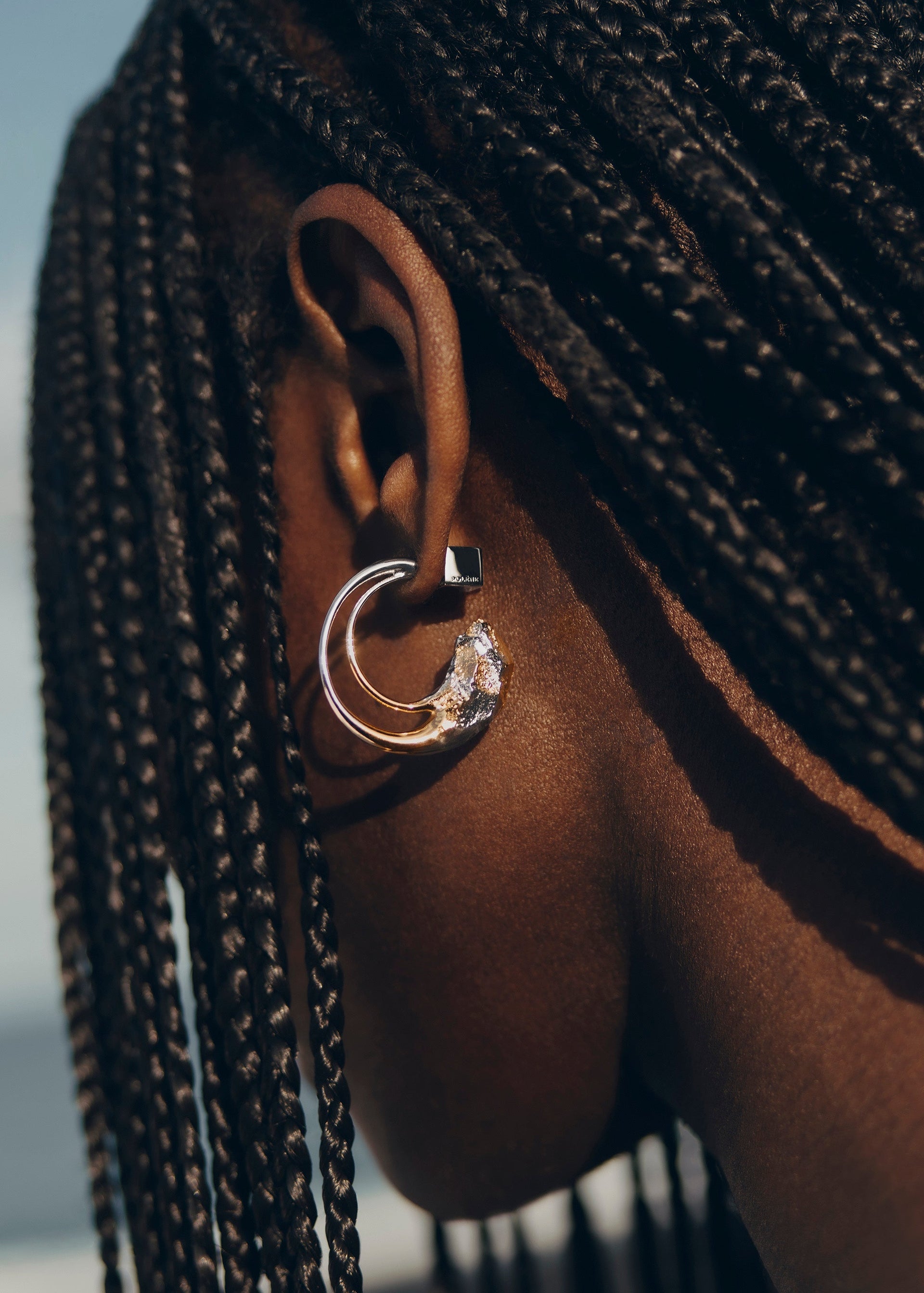 Aros Eroz​ - Dúo en paladio y oro de 24 quilates​