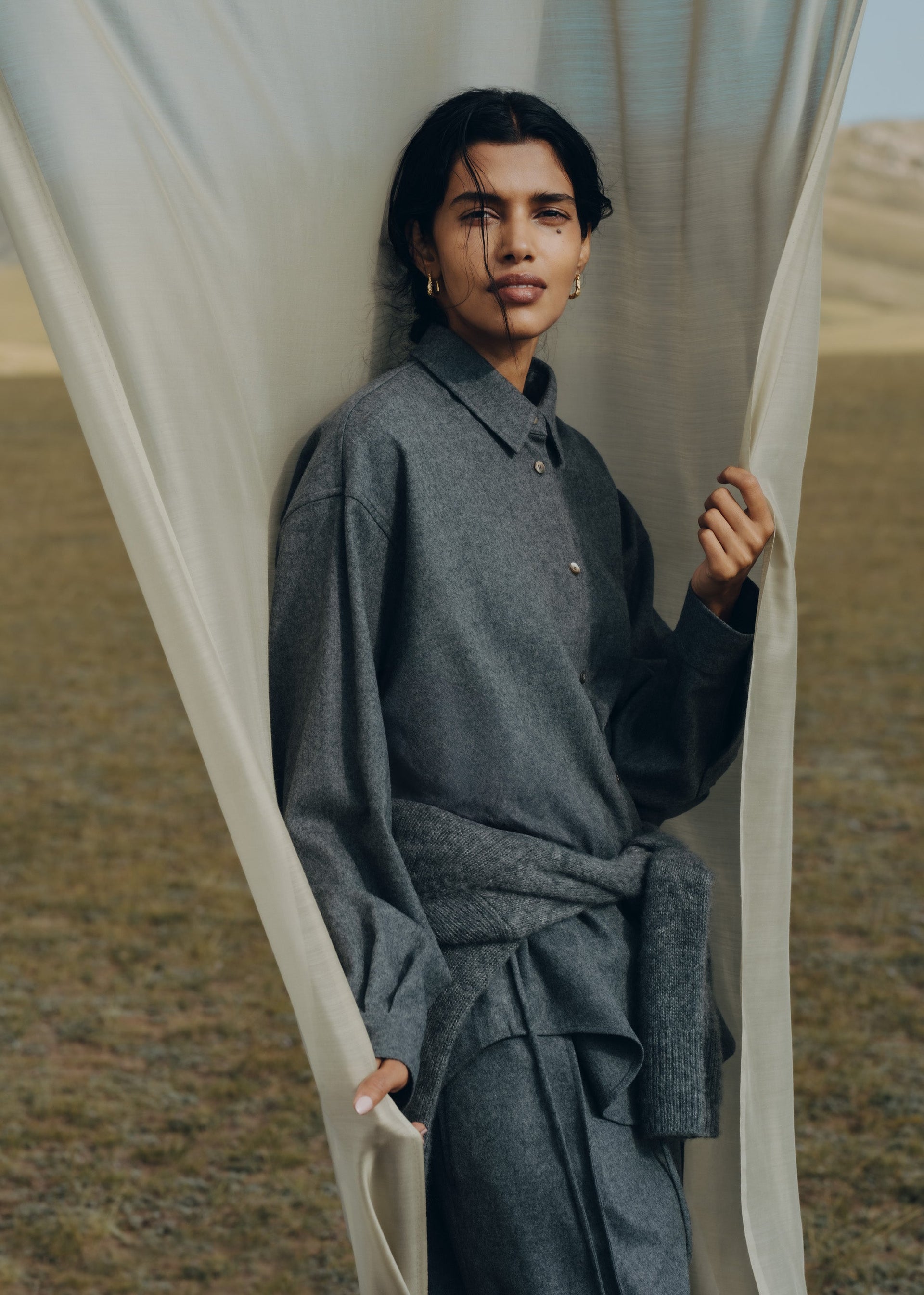 Aros finos Eroz​ - chapada en oro de 24 quilates​