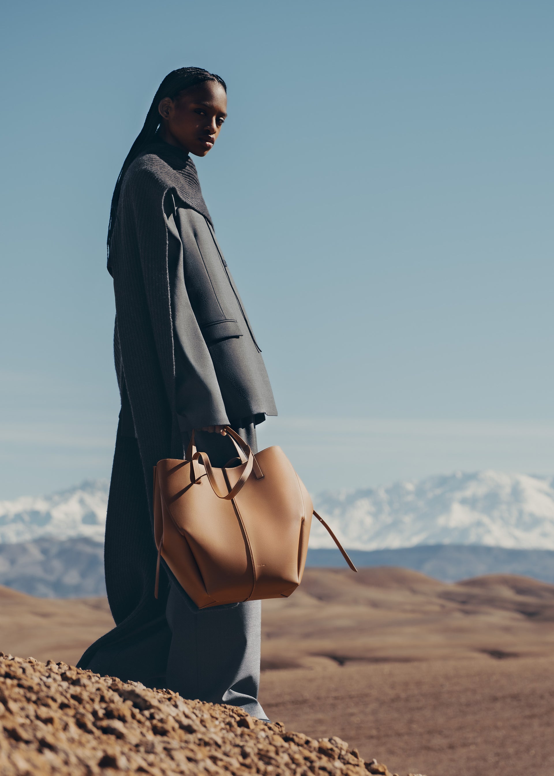 Cyme Tote - Camel Piel Granulada