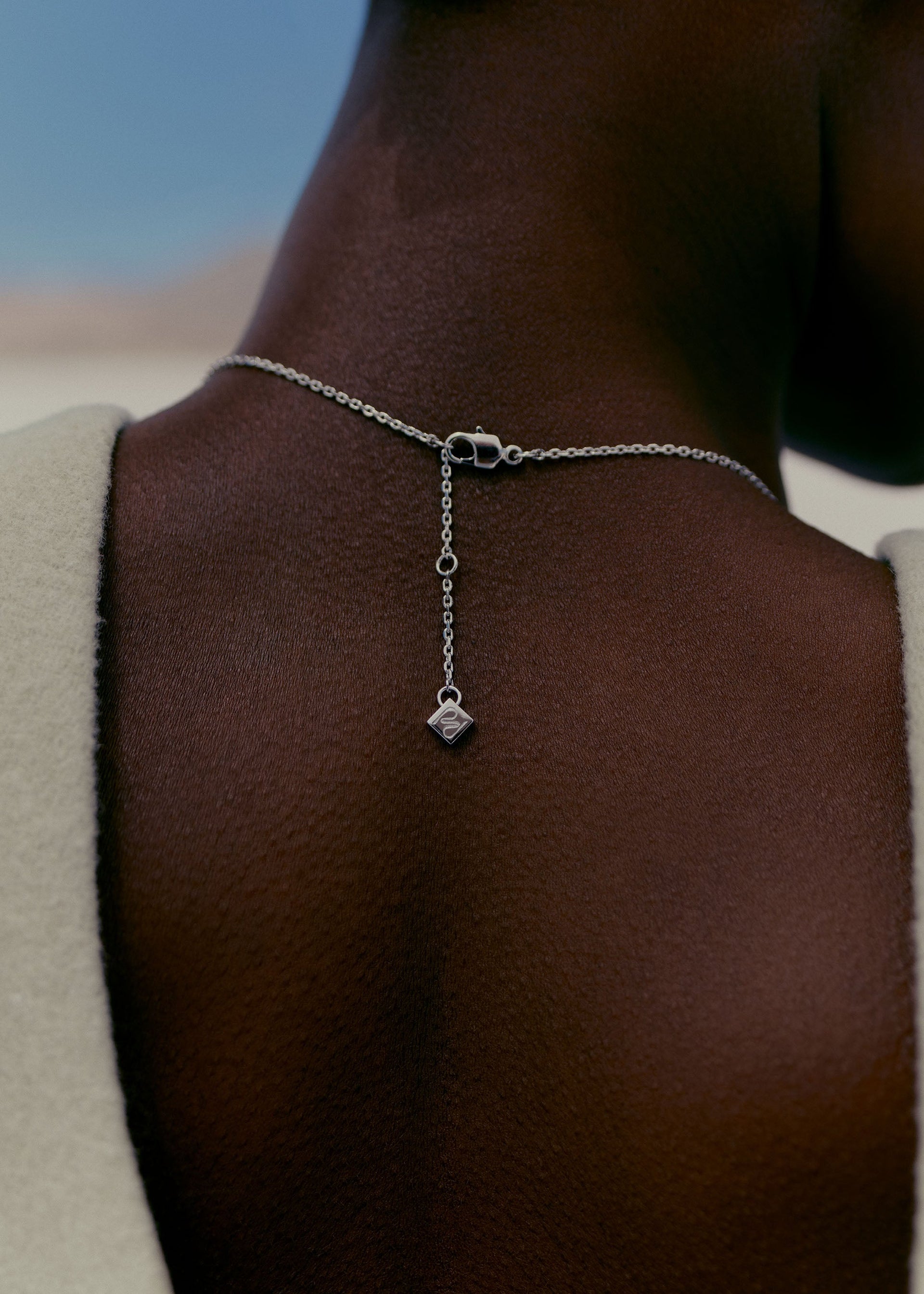 Cadena doble Eroz - Latón Chapado en Plata Rodiada