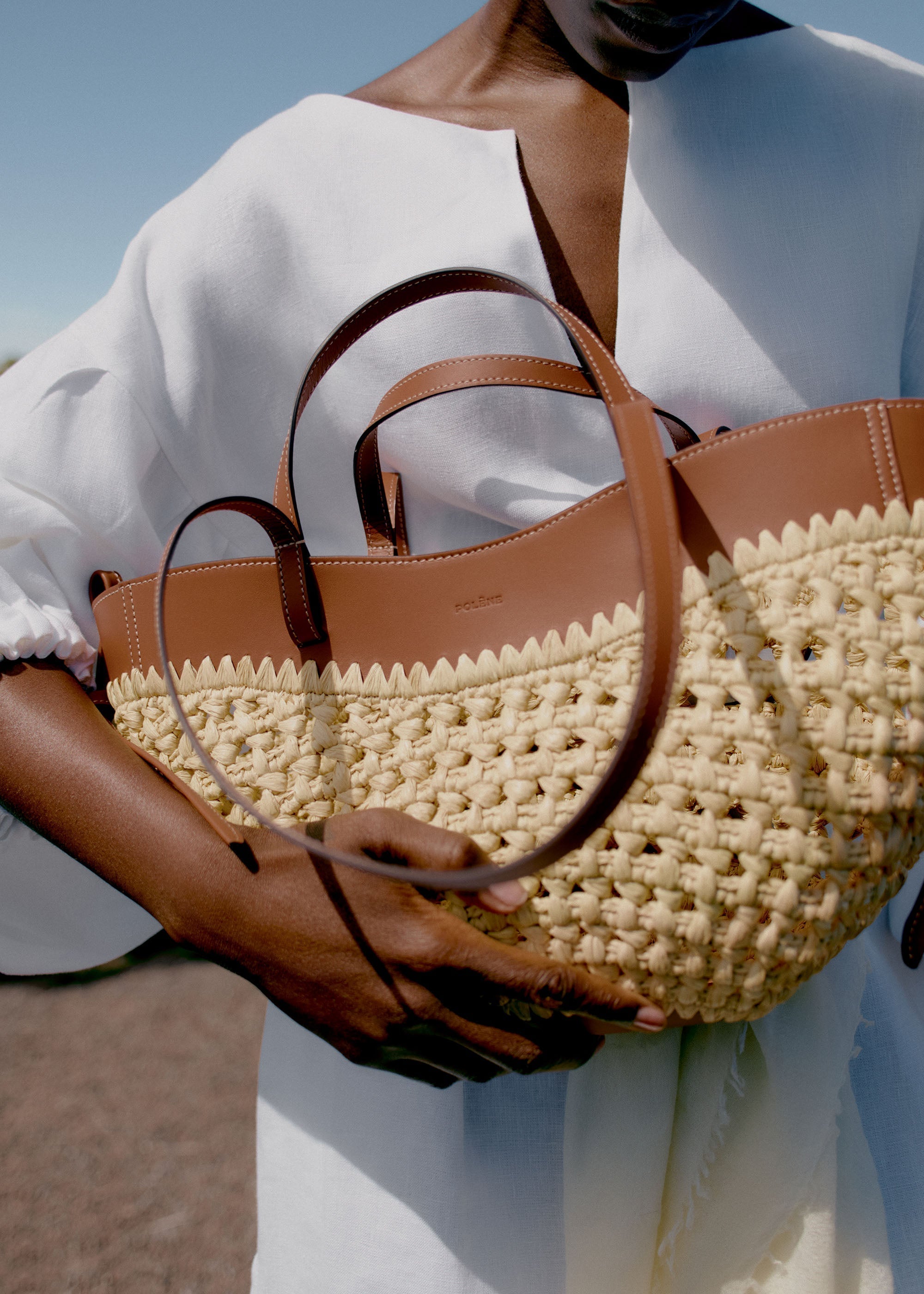 Polène | Bolso - Cyme Mini - Rafia – Polène ES