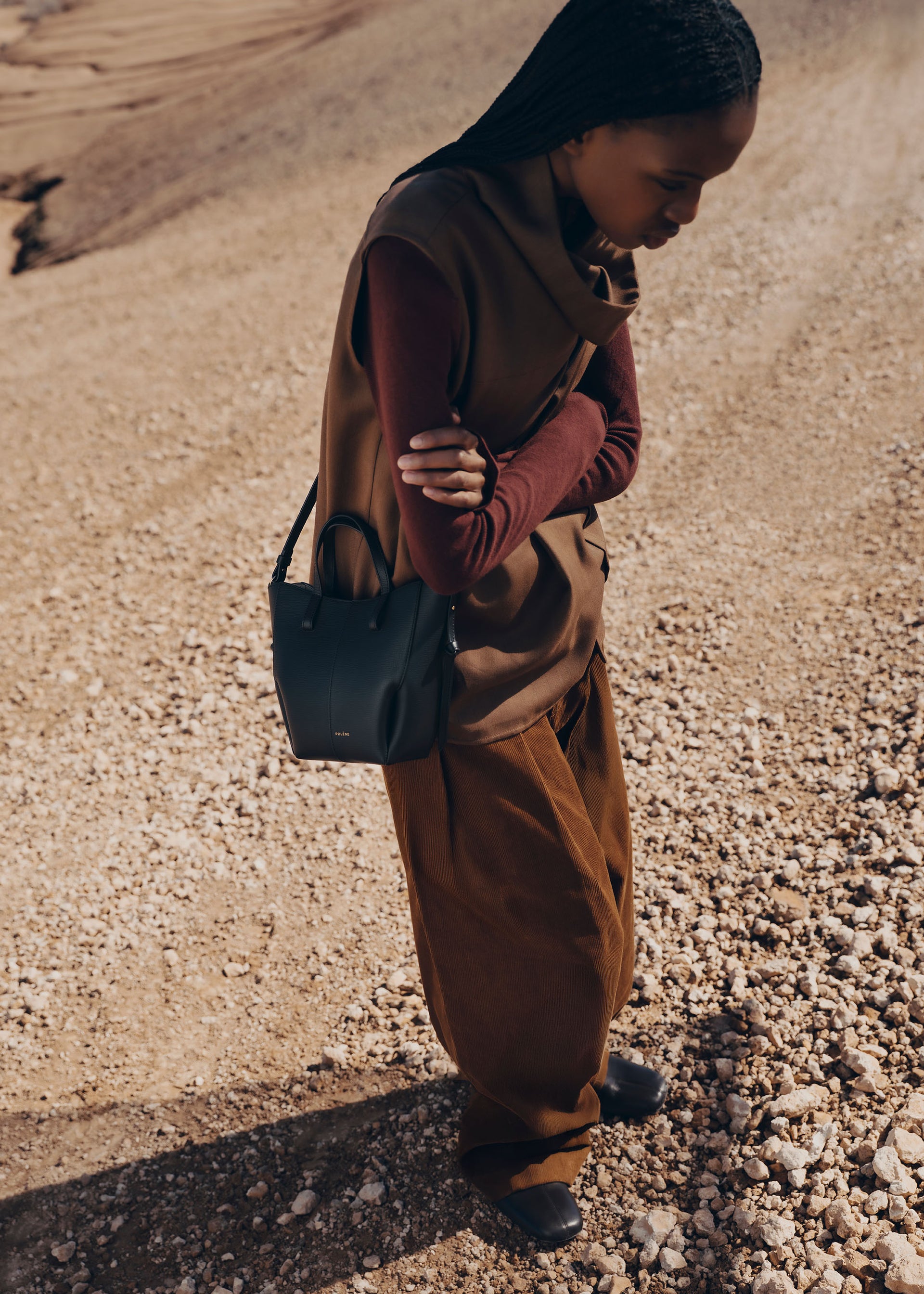 Cyme Tote Nano - Negro Piel Granulada