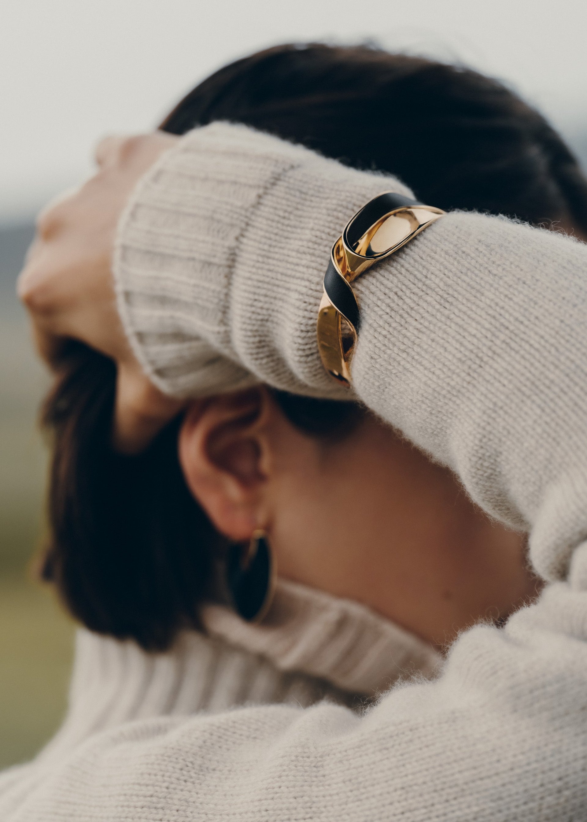 Brazalete Éole - Cuero Negro