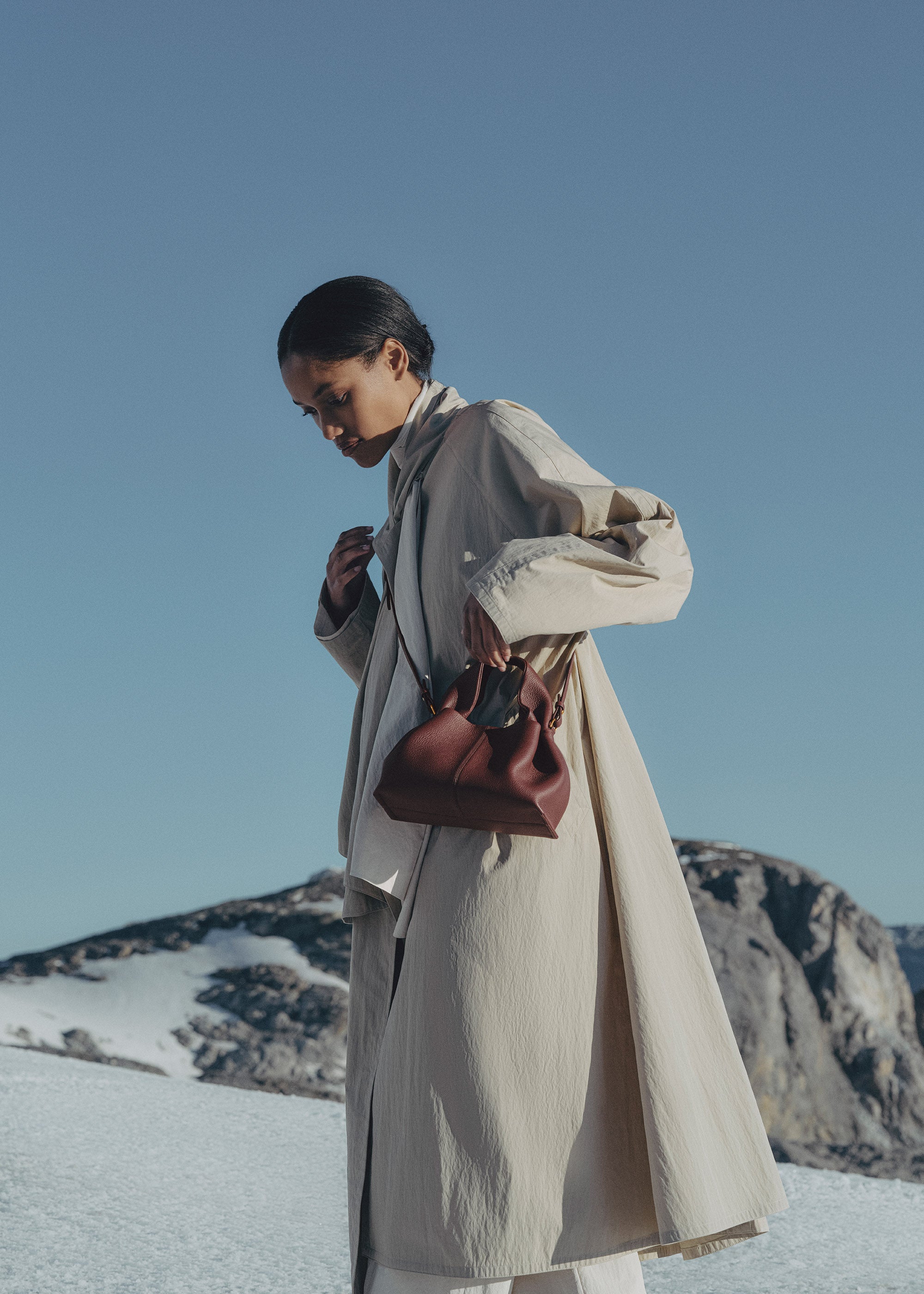 Polène | Bag - Numéro Neuf Mini - Textured Black Cherry – Polène ES