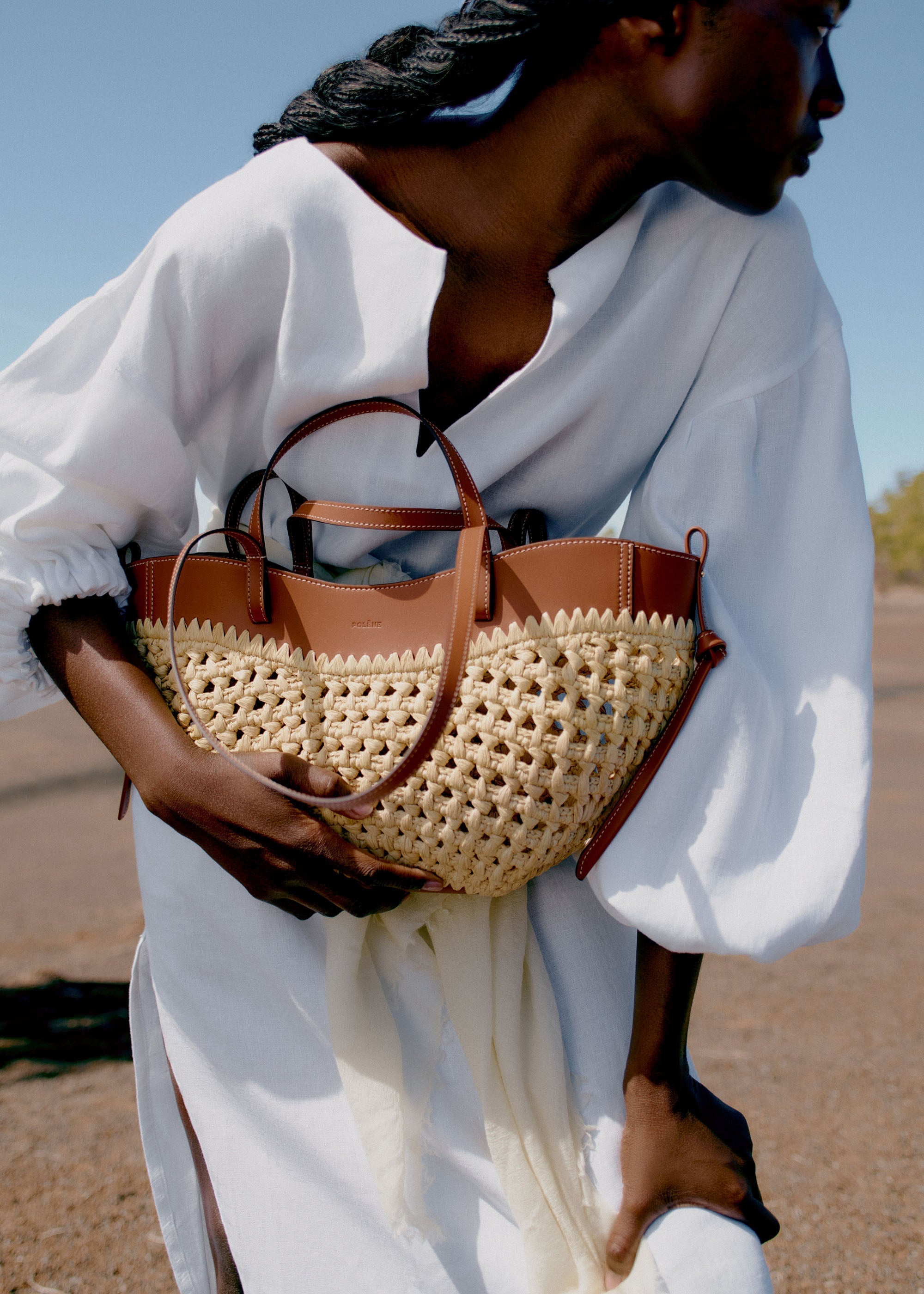 Polène | Bolso - Cyme Mini - Rafia – Polène ES