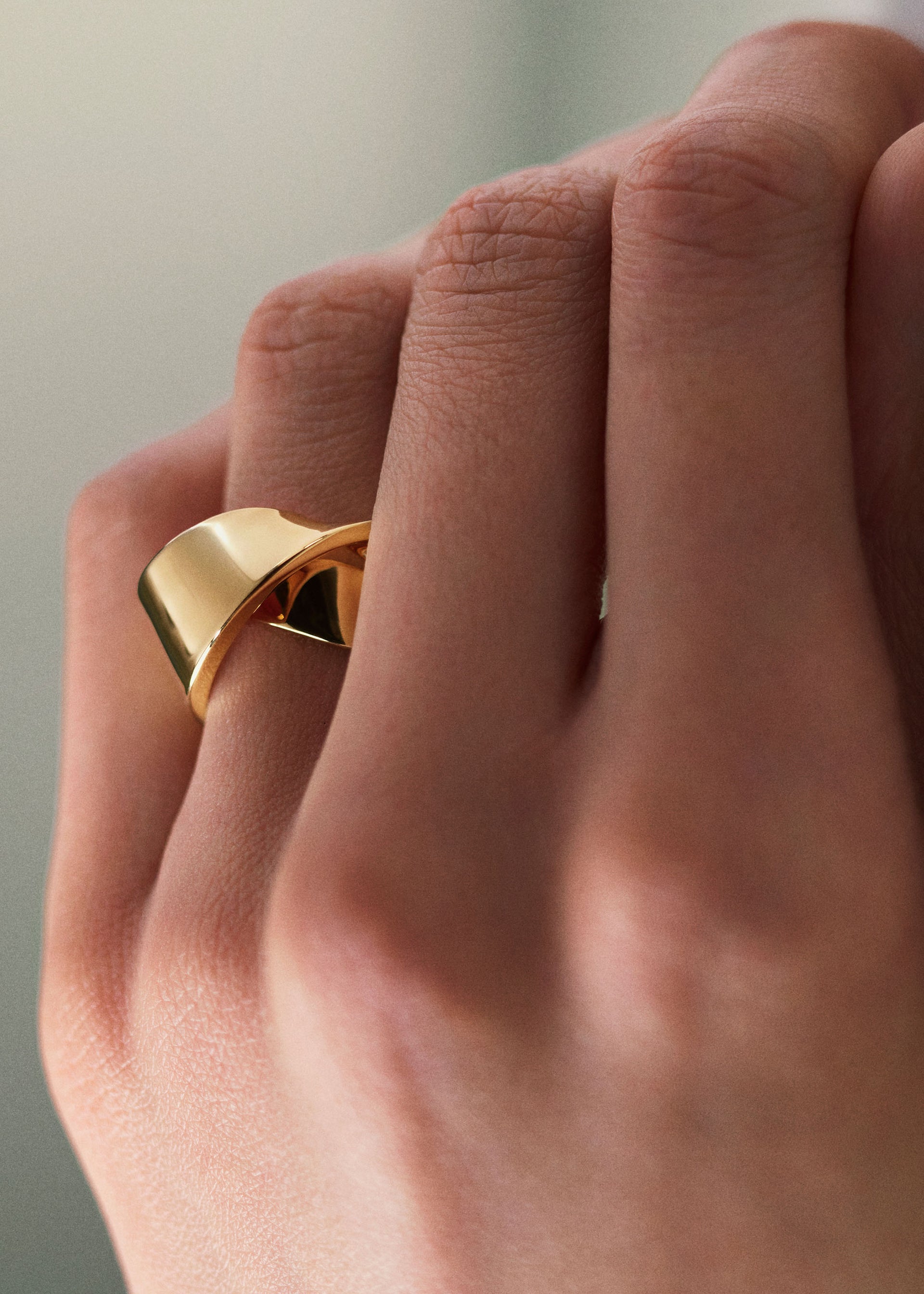 Anillo de espiral Éole - Chapada en oro de 24 quilates