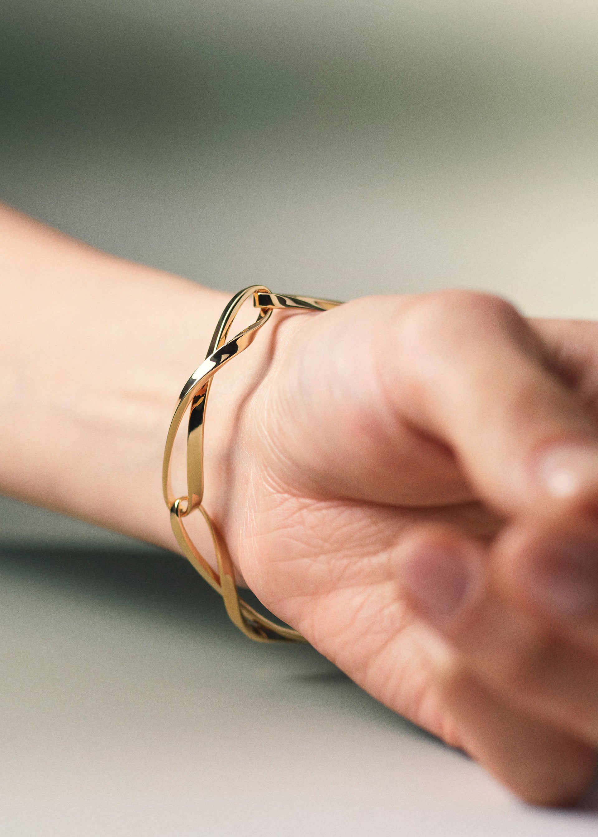 Pulsera de cadena Éole - Chapada en oro de 24 quilates