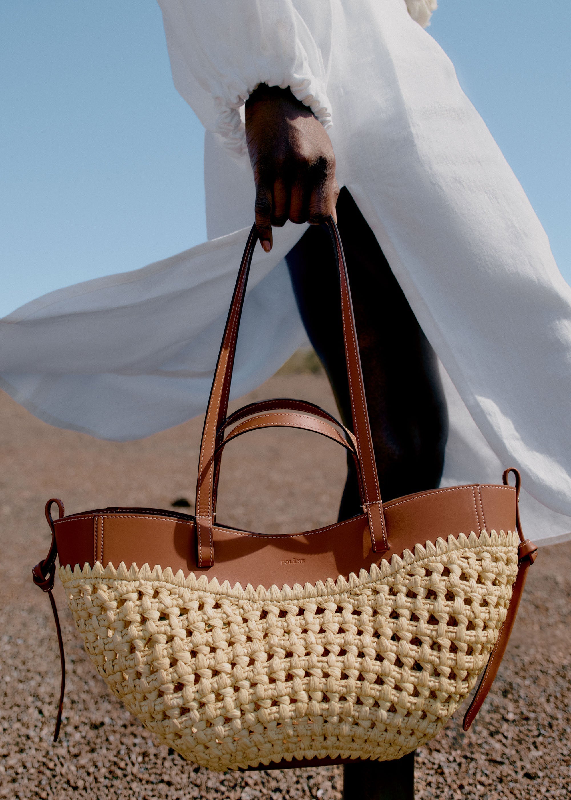 Polène | Bolso - Cyme Mini - Rafia – Polène ES