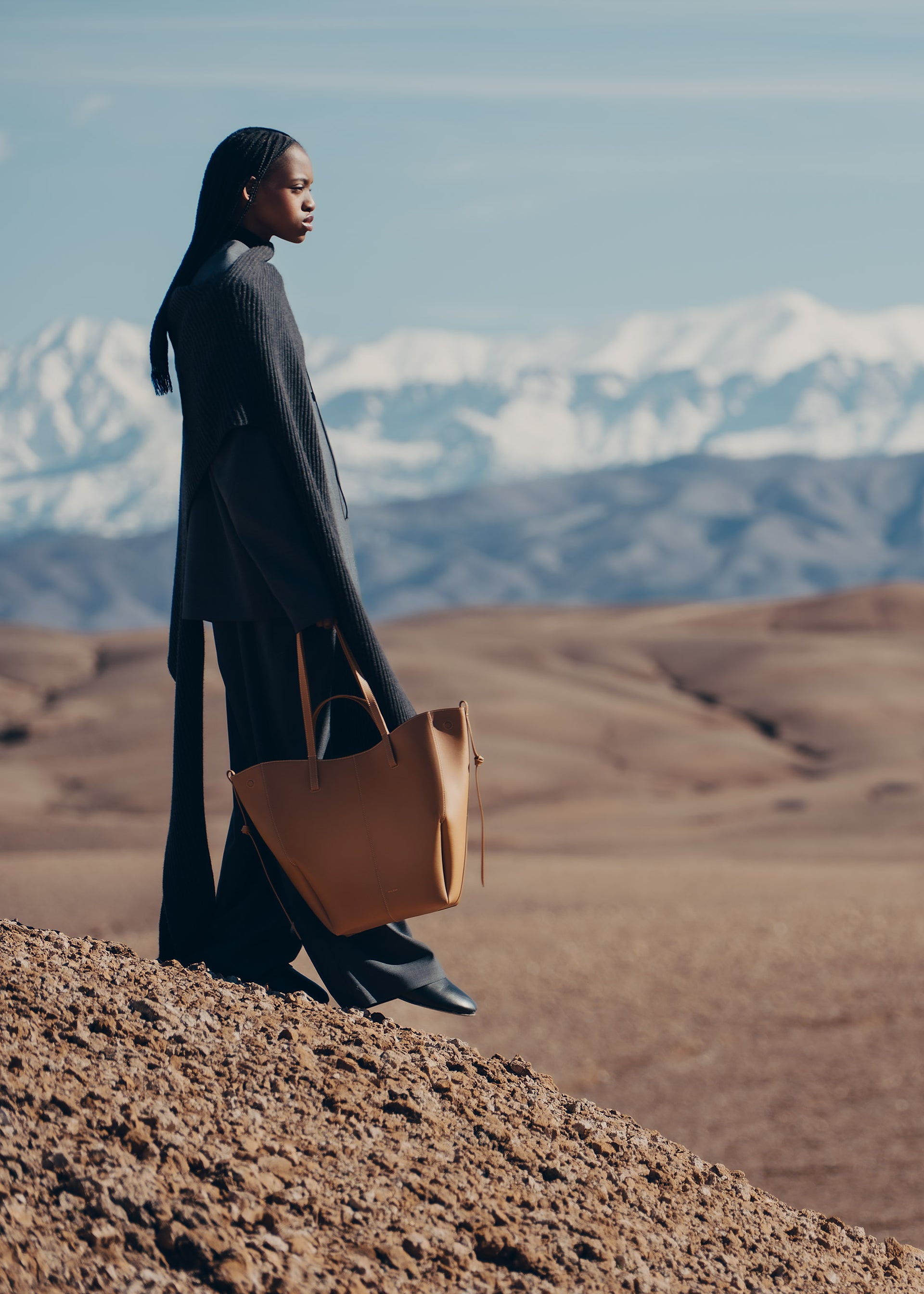 Cyme Tote - Camel Piel Granulada