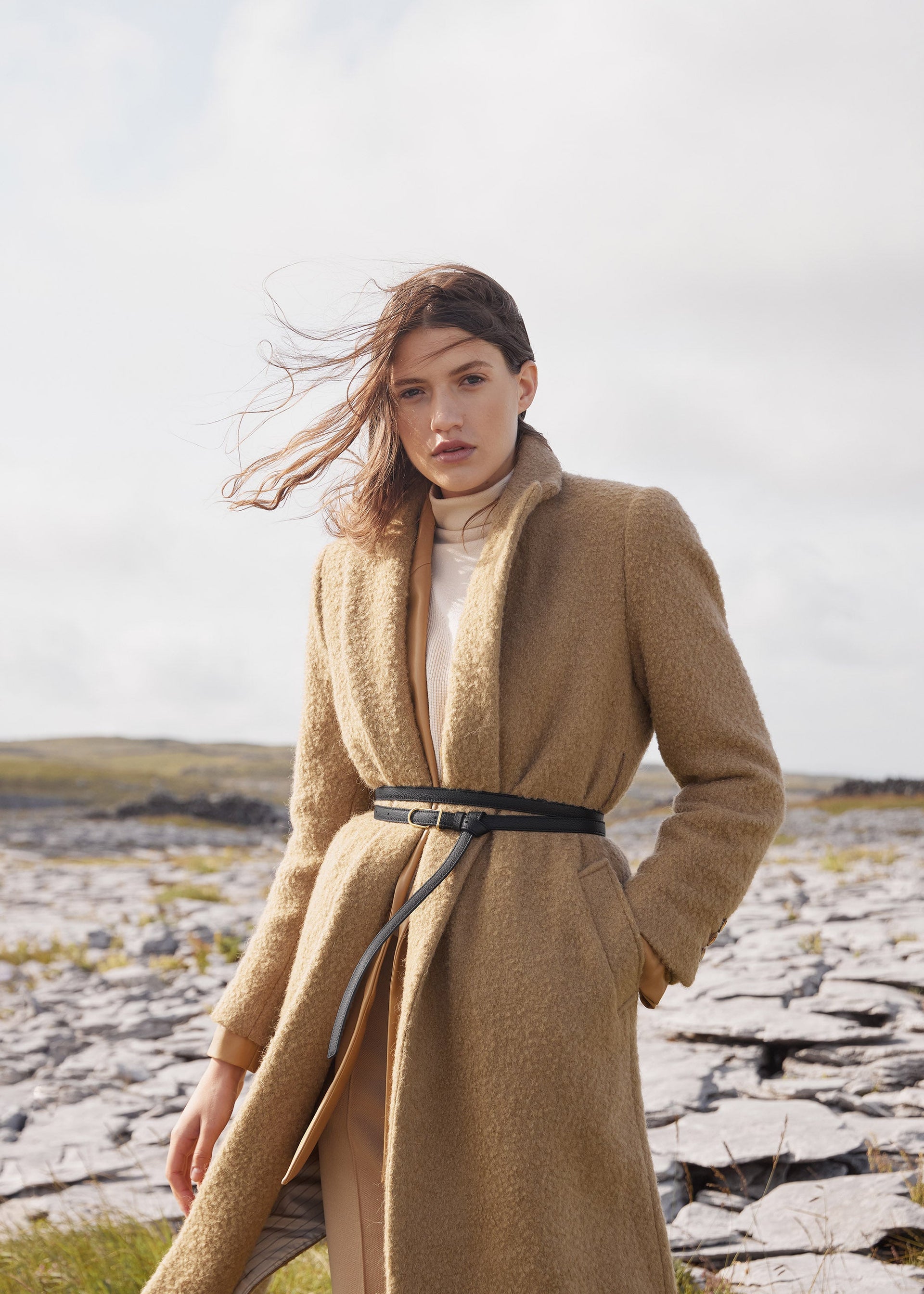 Cinturón Fino Umi - Negro Grano