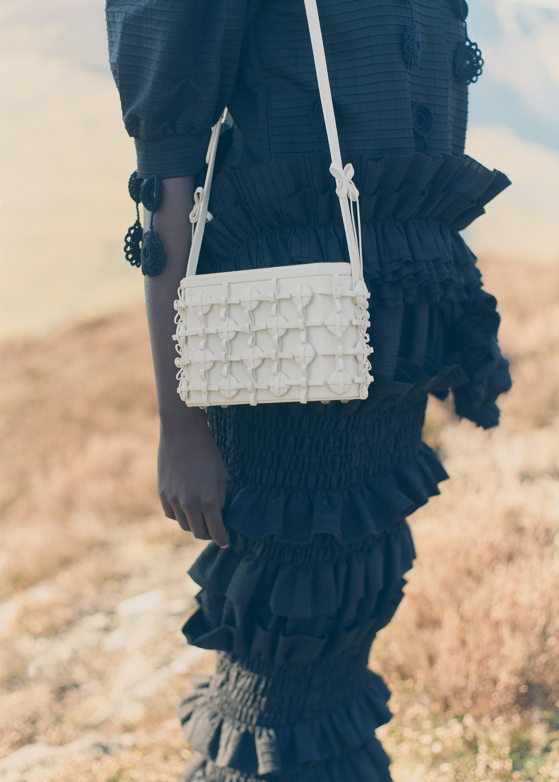 Button Bow Box - Porcelana