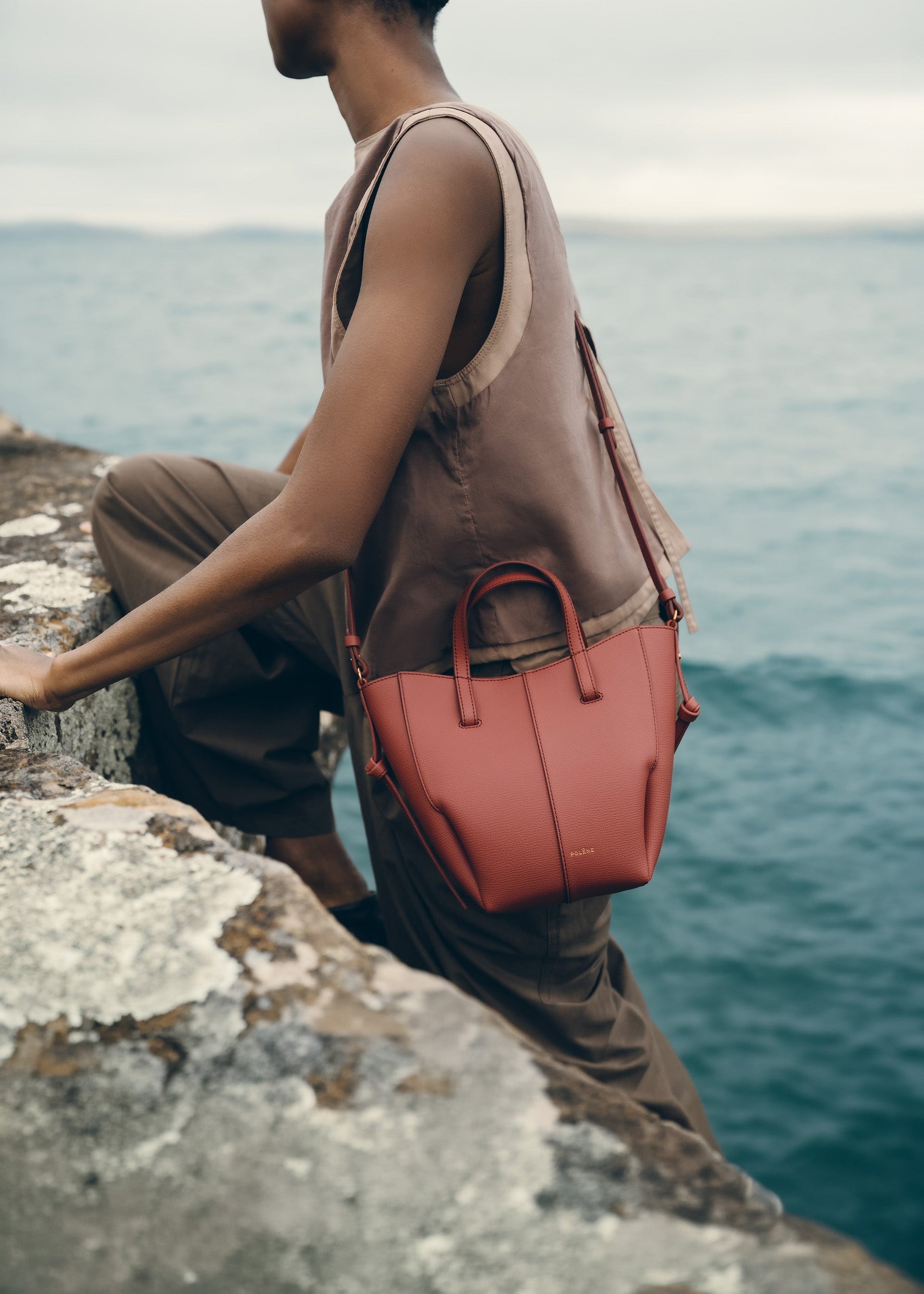 Cyme Tote Nano - Terracota Piel Granulada