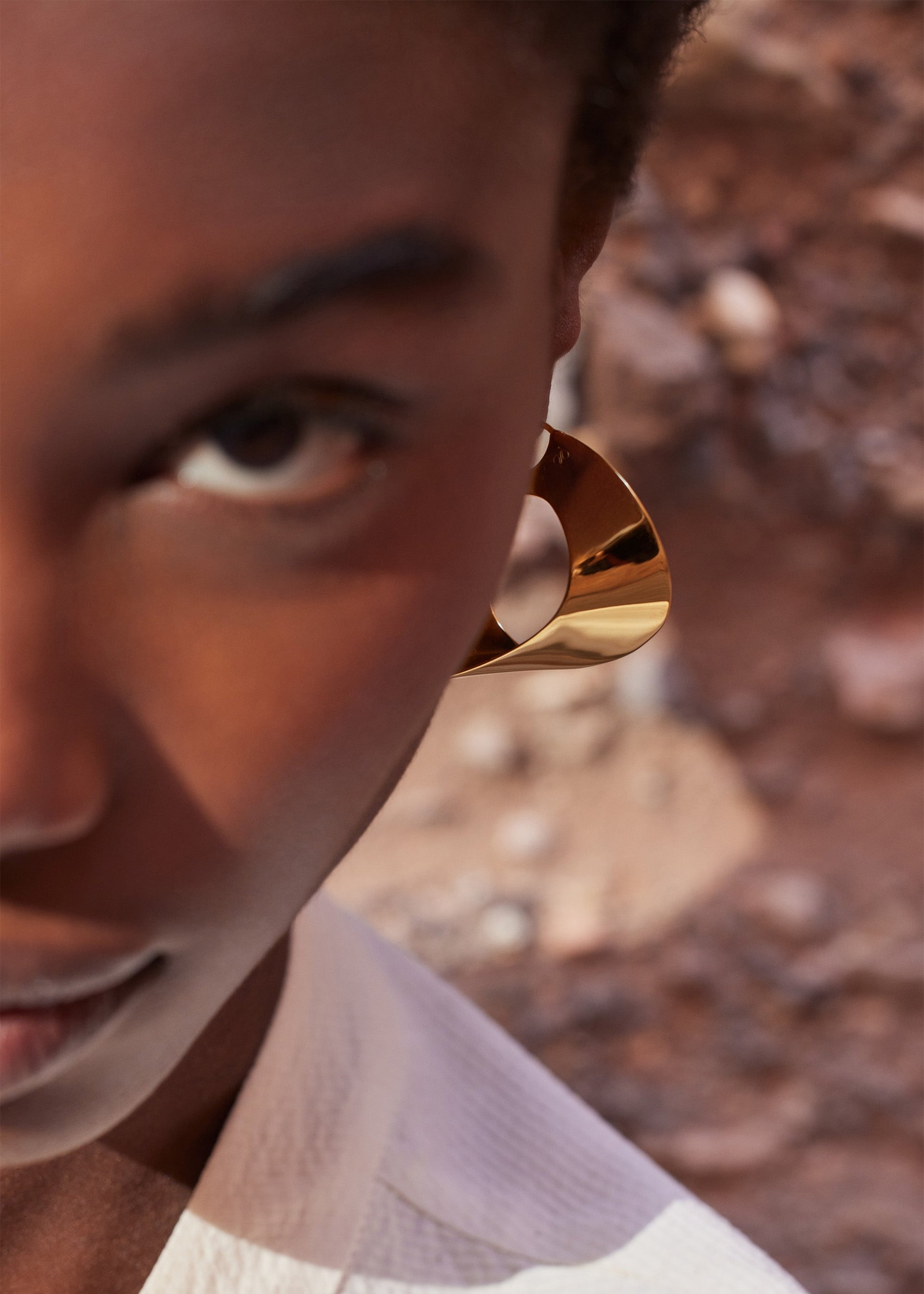 Aros Éole​ - Bañada en oro de 24 quilates​