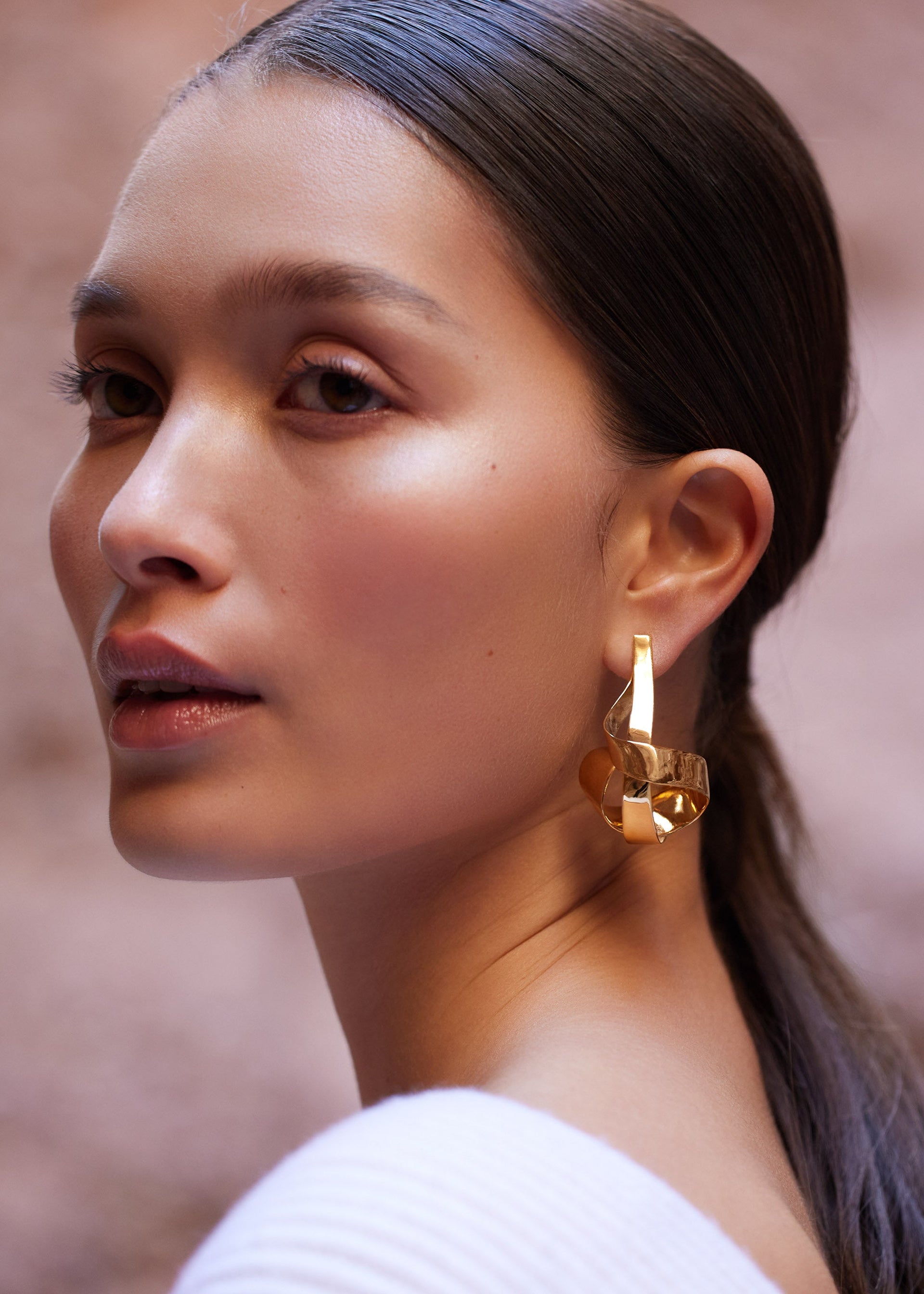 Pendientes en espiral Éole​ - Bañada en oro de 24 quilates​