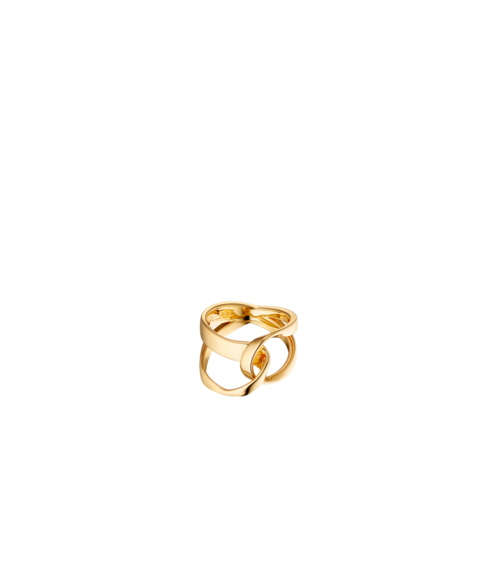 Anillo Éole​ - chapada en oro de 24 quilates​