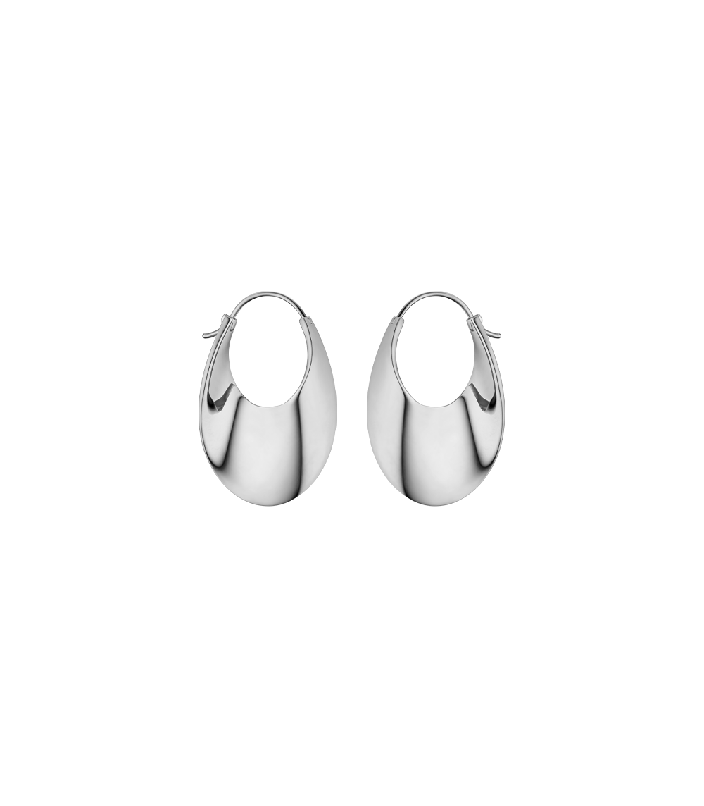 Aros finos Éole​ - Latón Chapado en Plata Rodiada